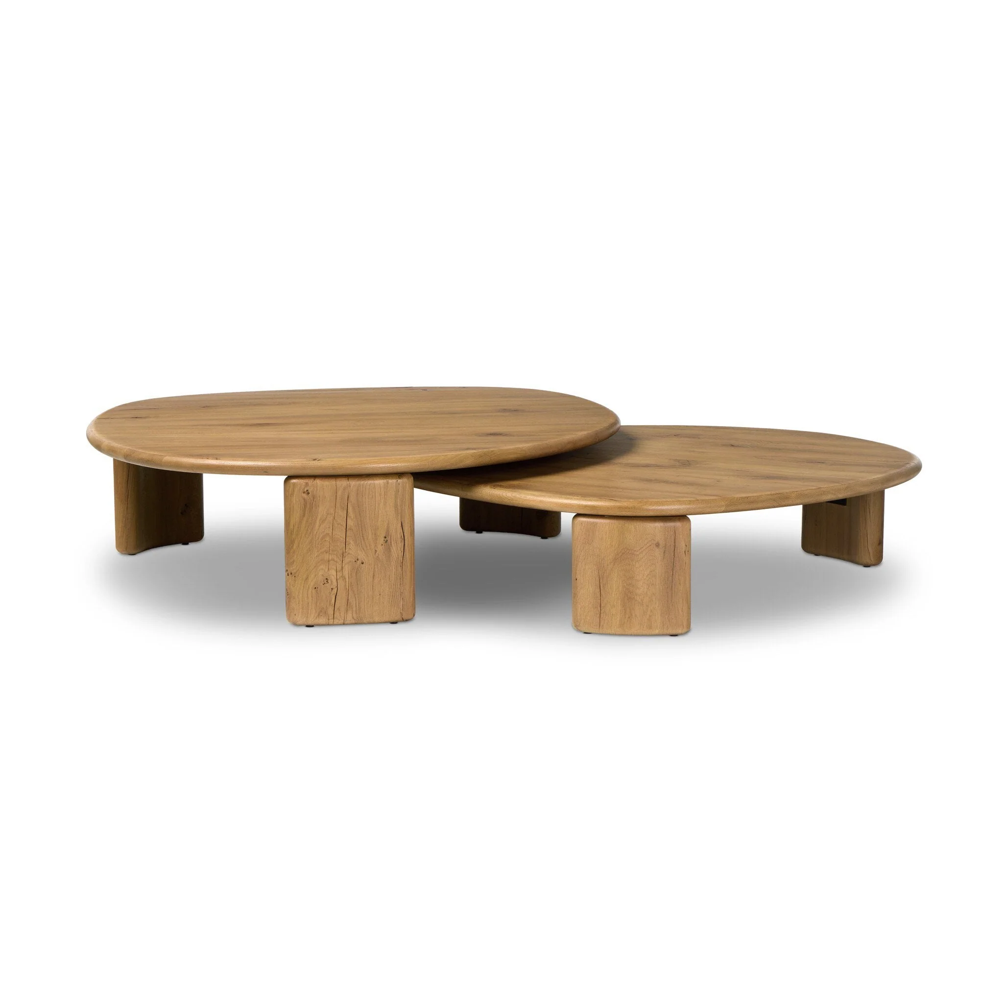 Falco Nesting Tables - Natural Reclaimed French Oak - Image 1