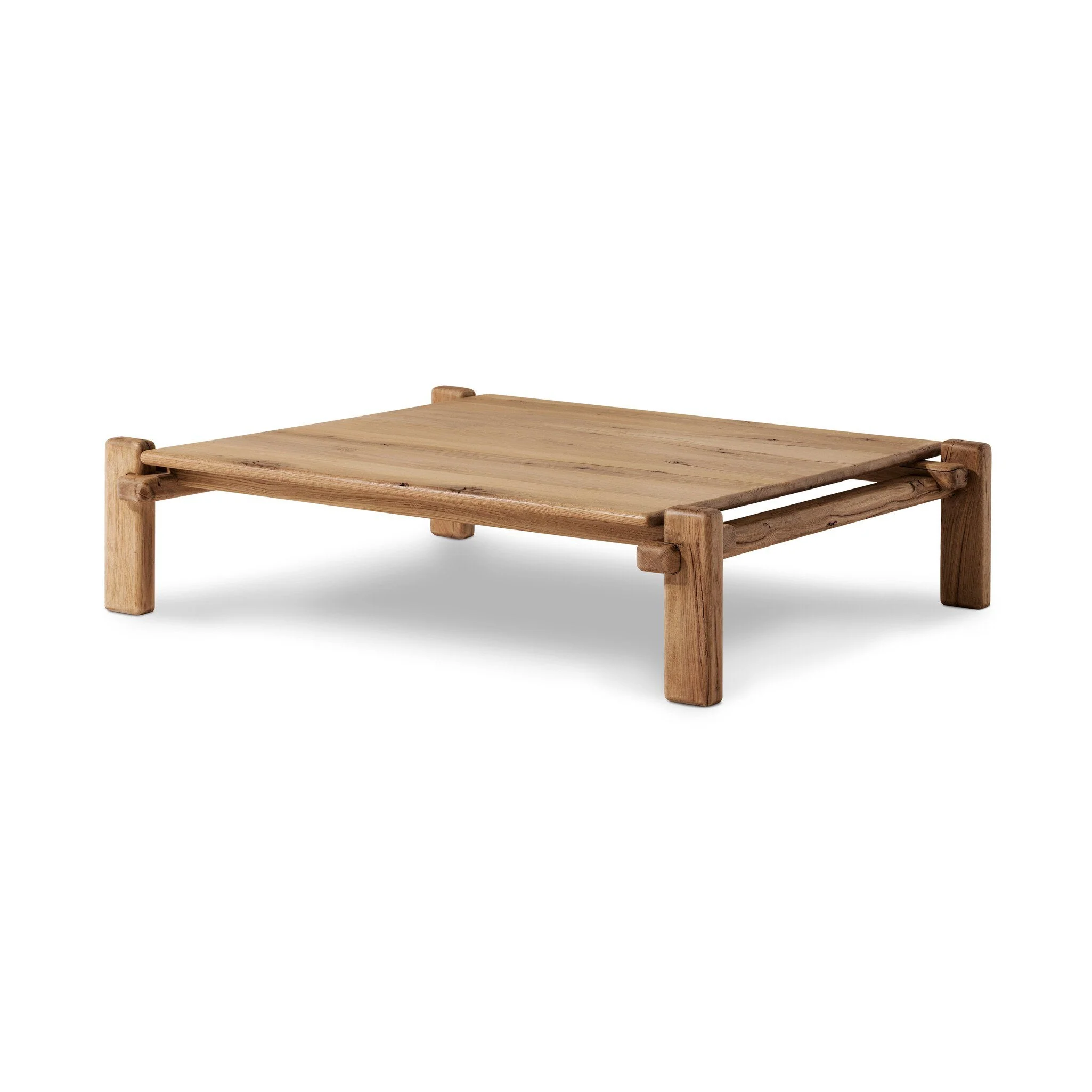 Marcia Square Coffee Table - Natural Reclaimed French Oak - Image 2