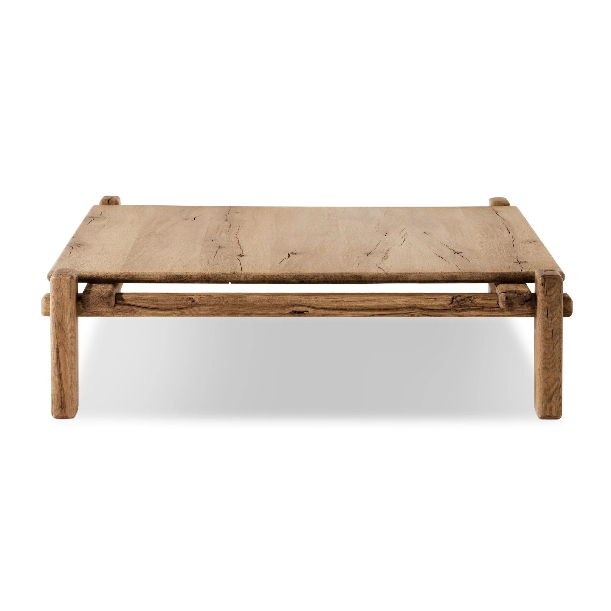 Marcia Square Coffee Table - Natural Reclaimed French Oak - Image 3
