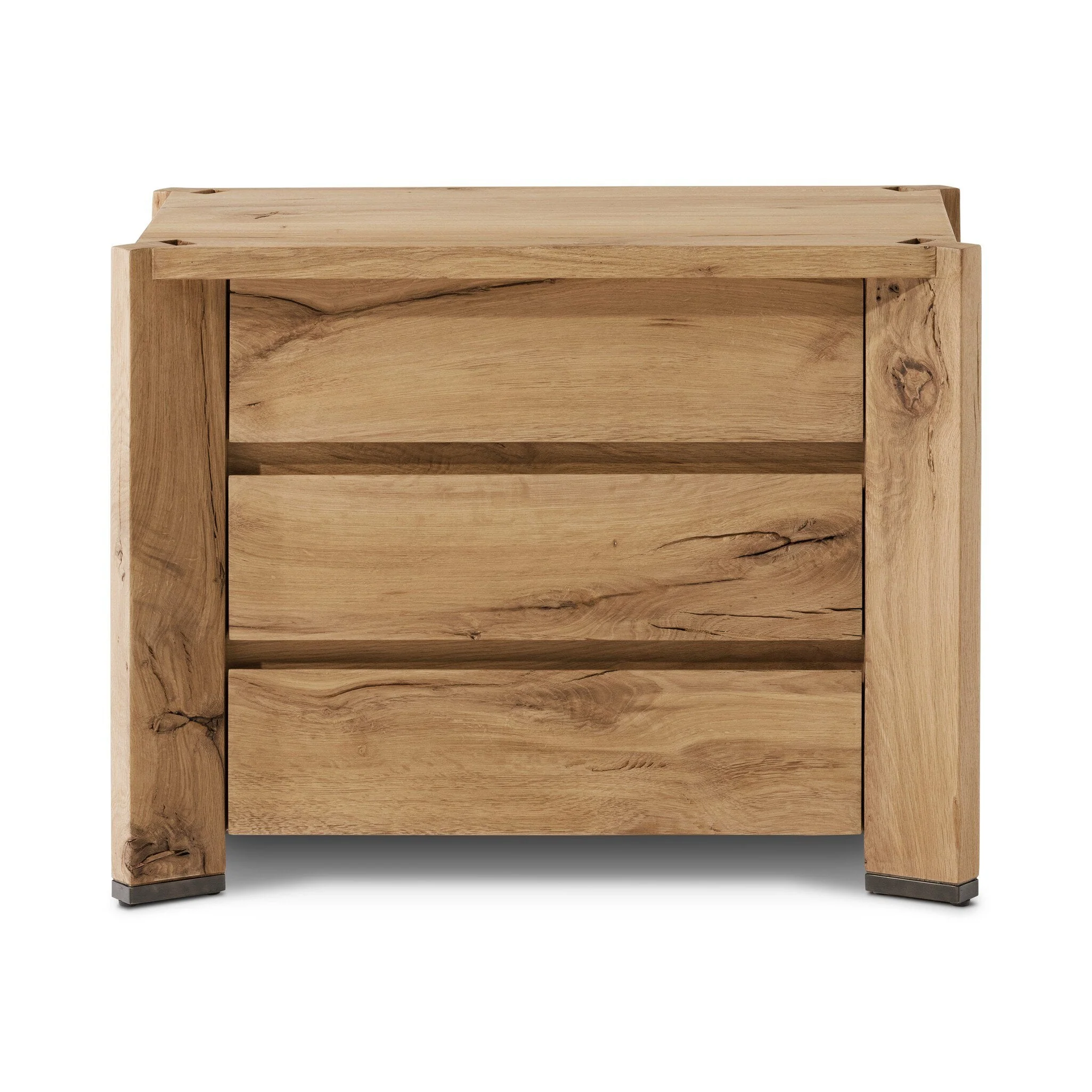 Cassio Nightstand - Natural Reclaimed French Oak - Image 1