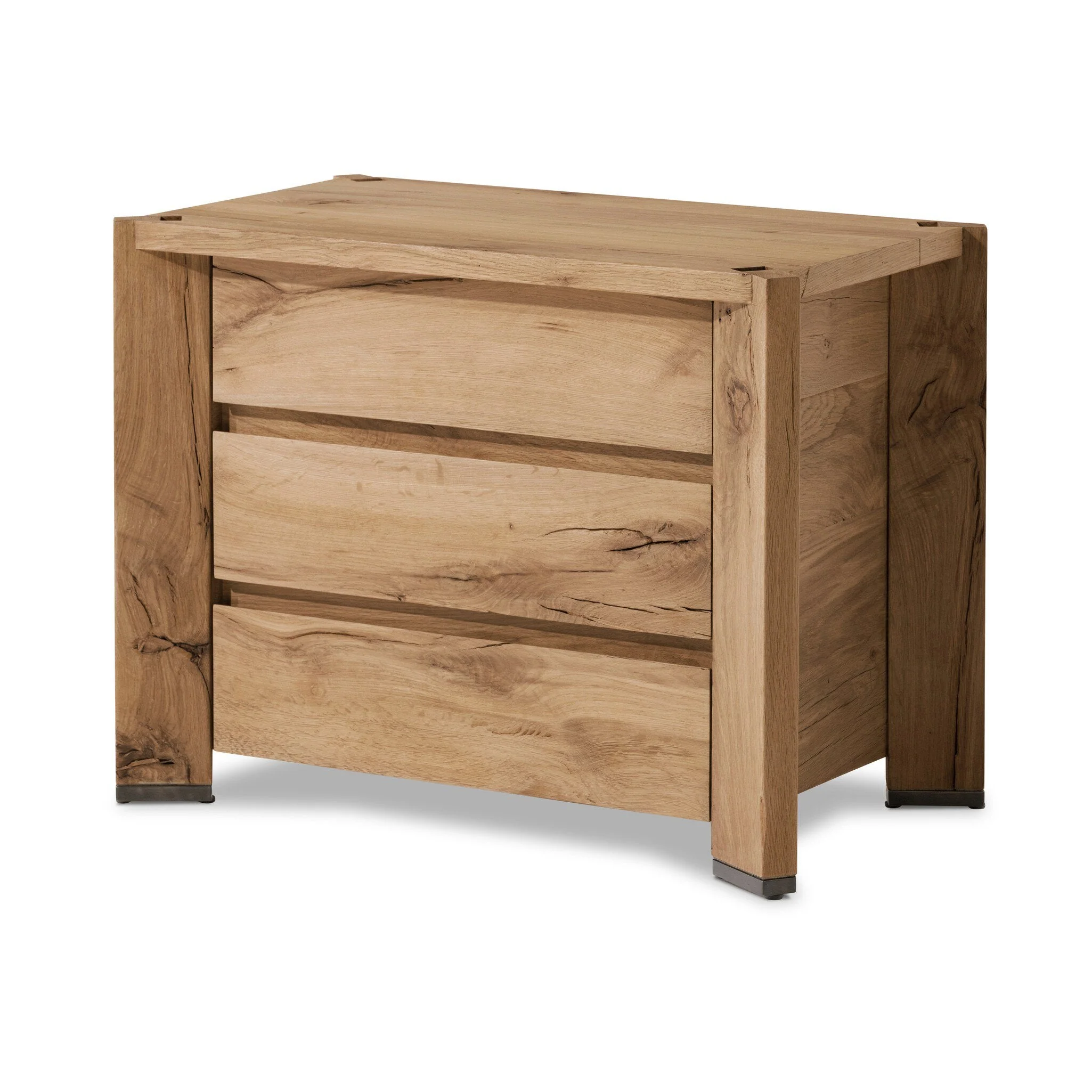 Cassio Nightstand - Natural Reclaimed French Oak - Image 2