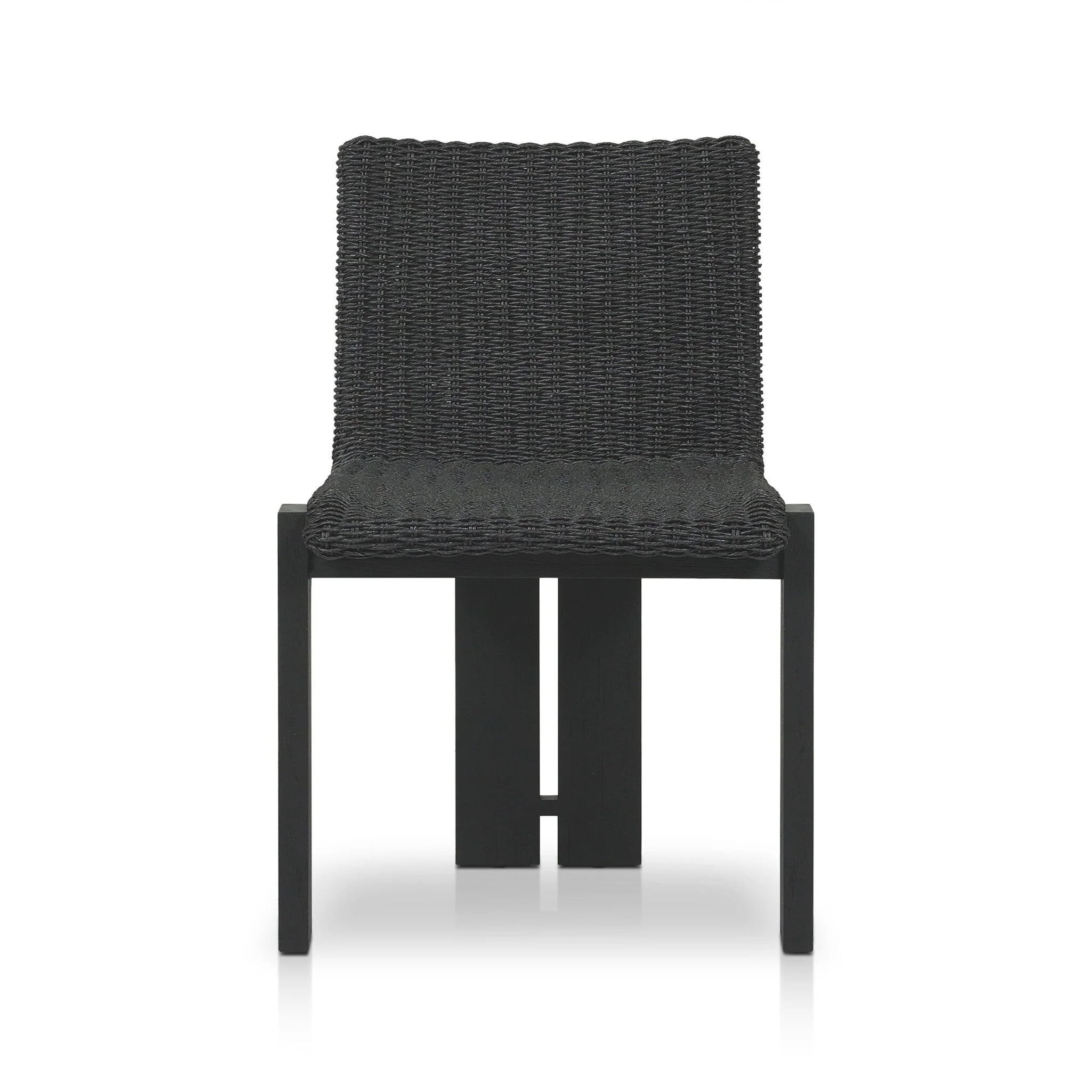 Roxy Outdoor Dining Chair - Faux Black Hyacinth - Image 1