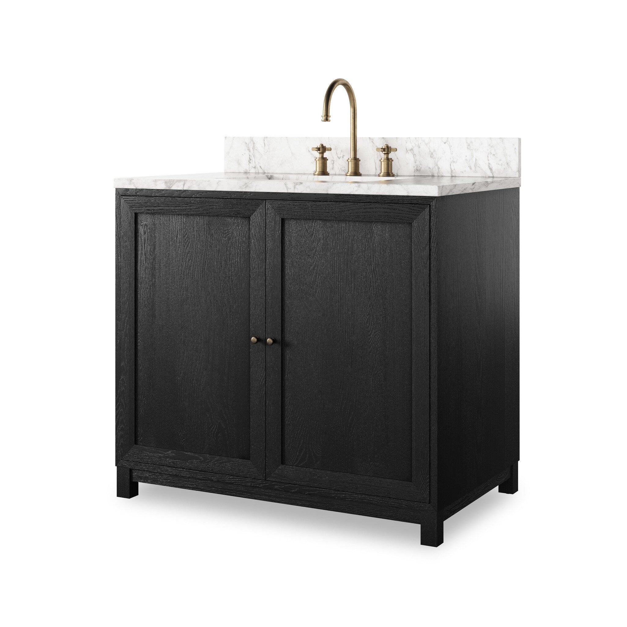 Millie Single Vanity - Satin Drifted Black Veneer - Image 2
