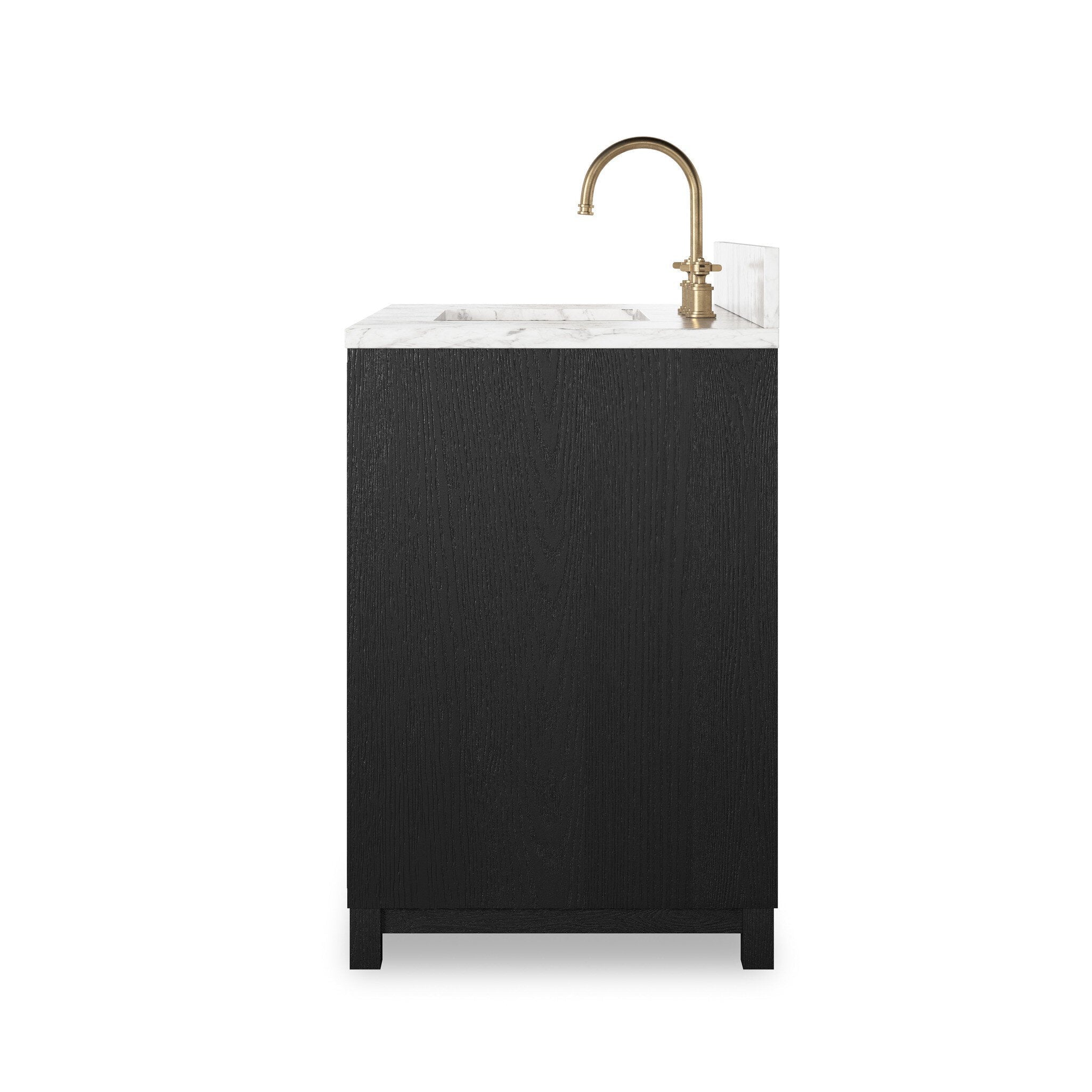 Millie Single Vanity - Satin Drifted Black Veneer - Image 3