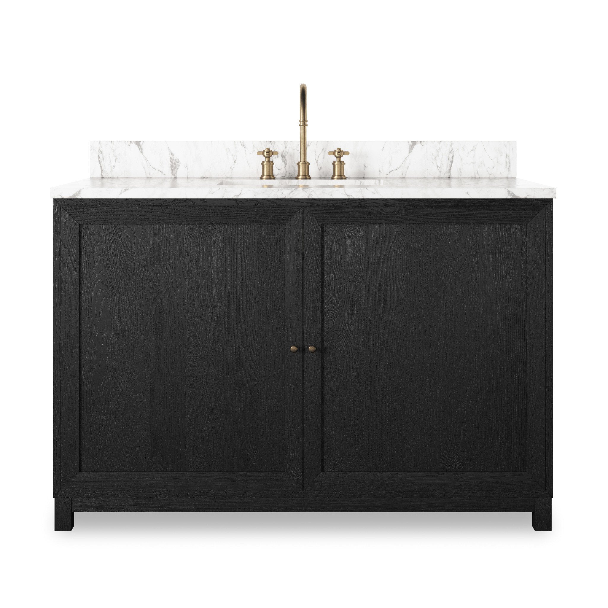 Millie Single Wide Vanity – Satin Drifted Black Veneer