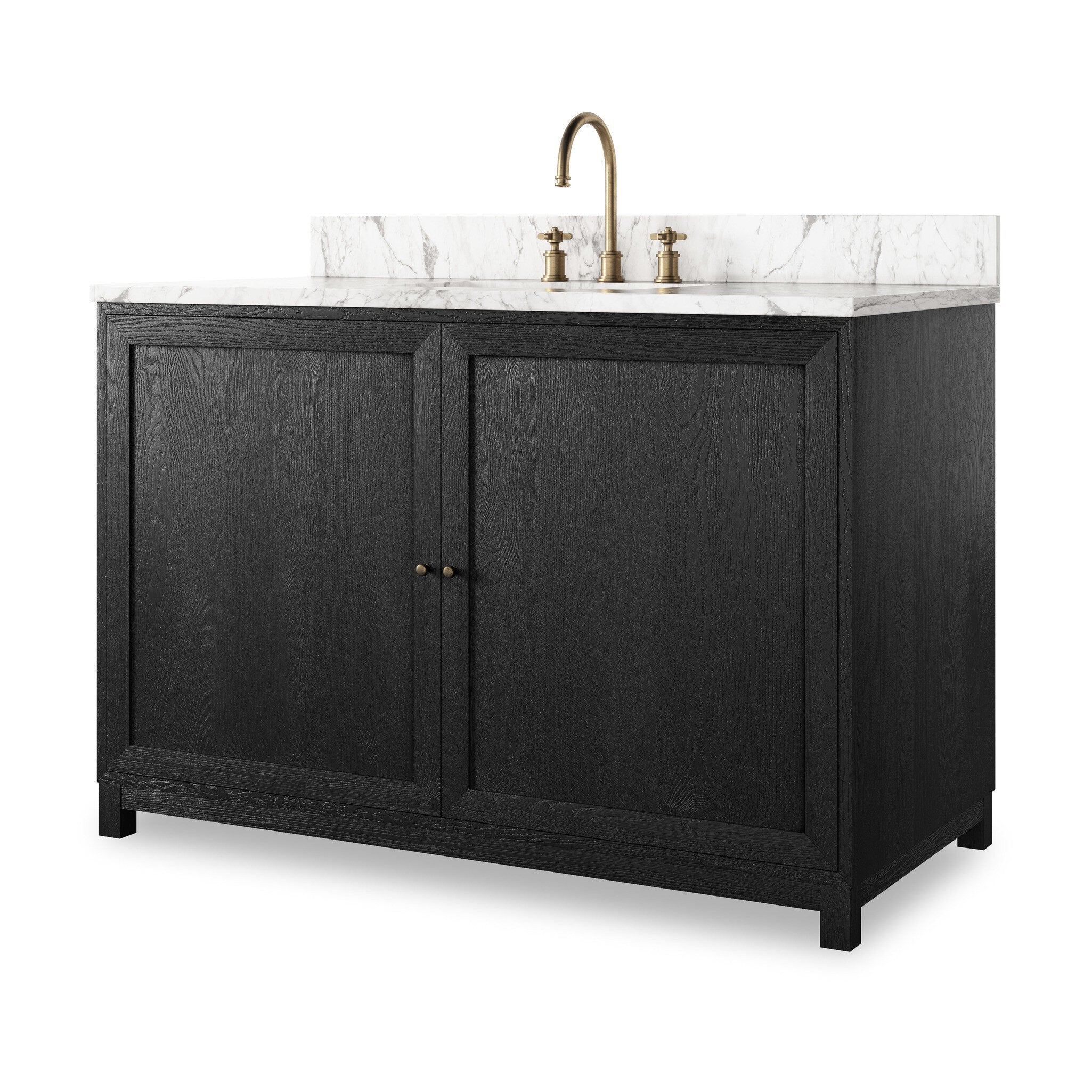 Millie Single Wide Vanity - Satin Drifted Black Veneer - Image 2