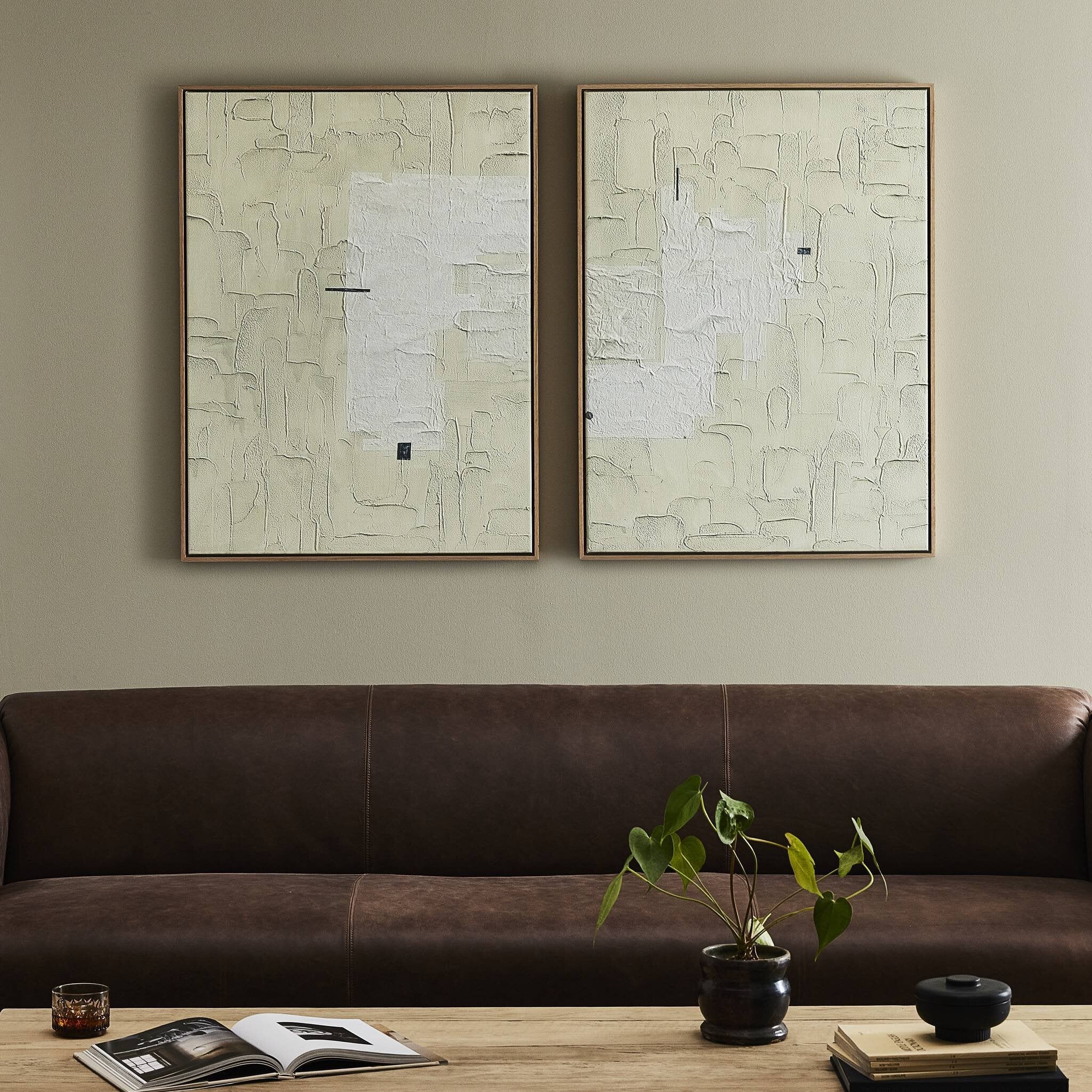 Gary 014 Diptych by Jade Dacay - Vertical Grain White Oak Floater - Image 2