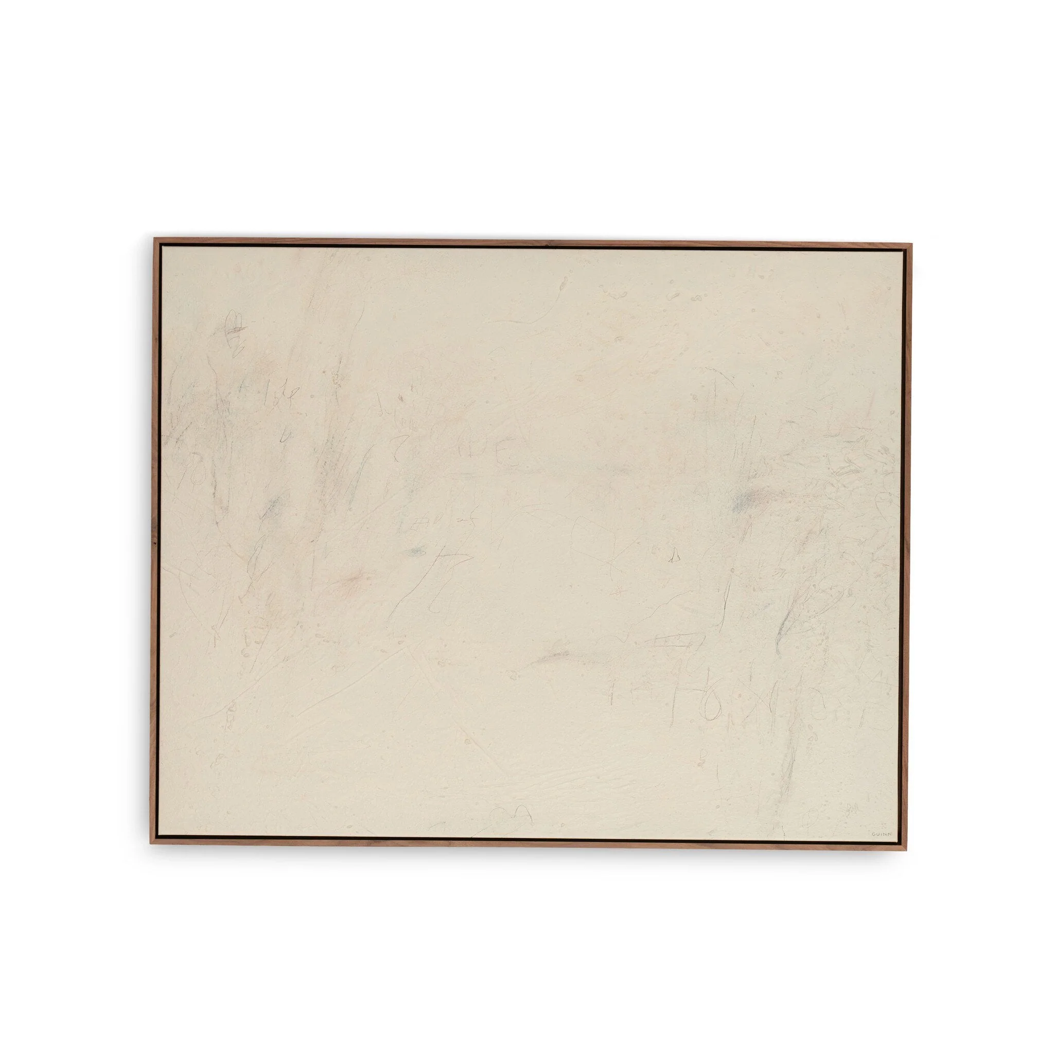 Notes In The Fog No. 1 by Tyler Guinn - Rustic Walnut Floater - Image 1