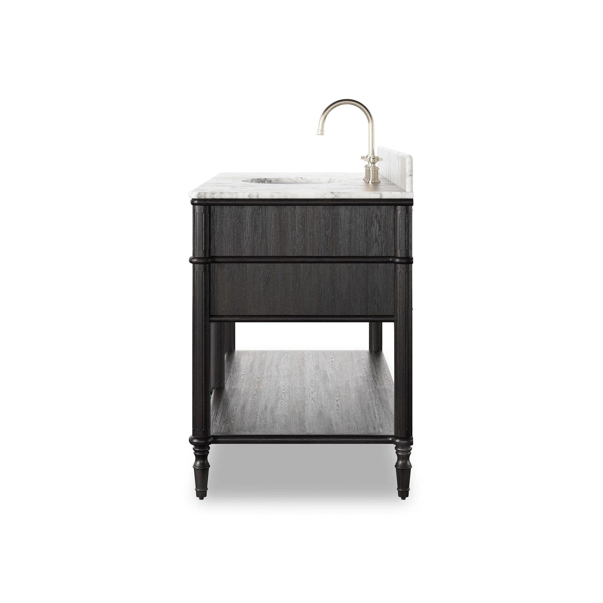 Toulouse Single Wide Vanity - Satin Black Veneer - Image 3