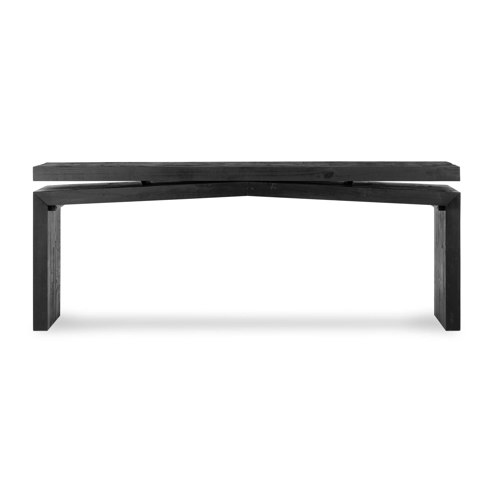 Matthes Console Table – 94″ – Aged Black Pine