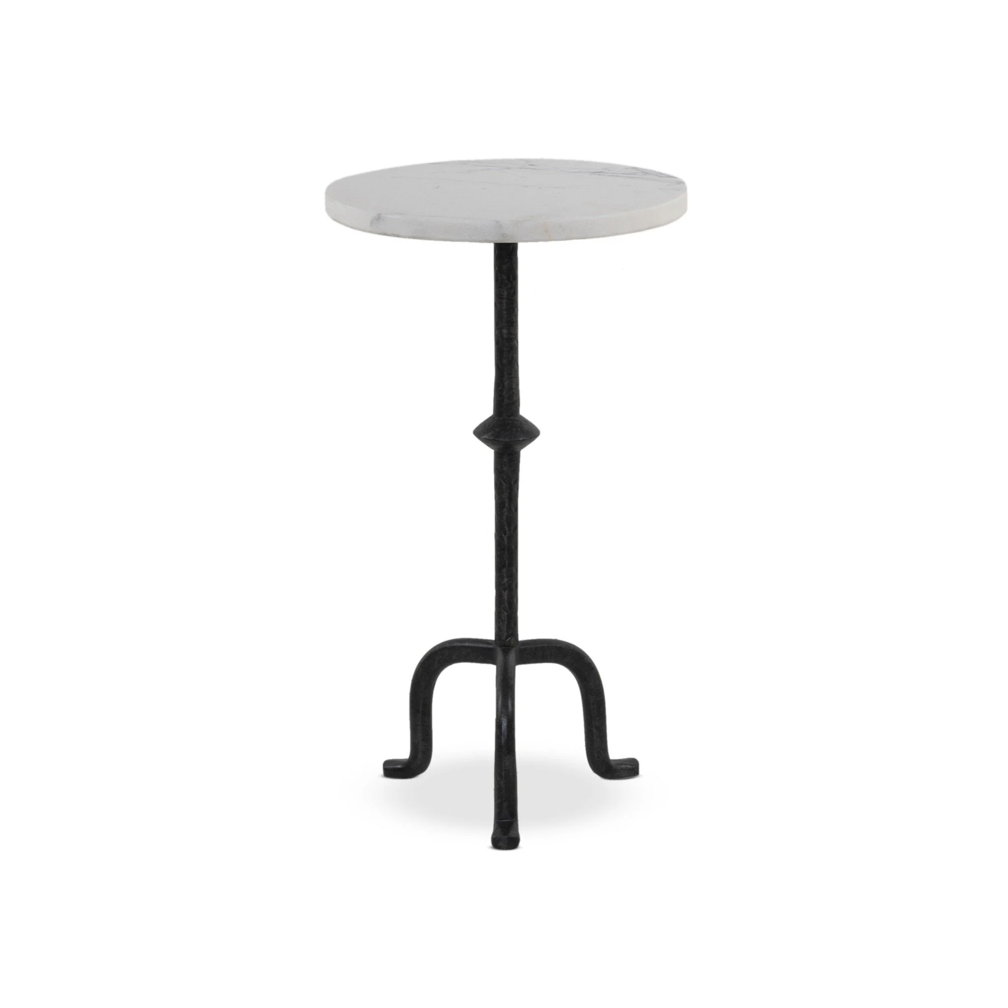 Jocelyn End Table - Veined White Marble - Image 1