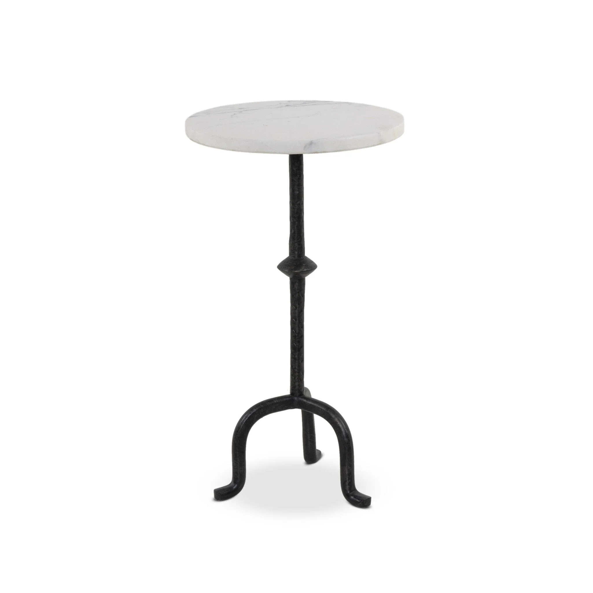 Jocelyn End Table - Veined White Marble - Image 2