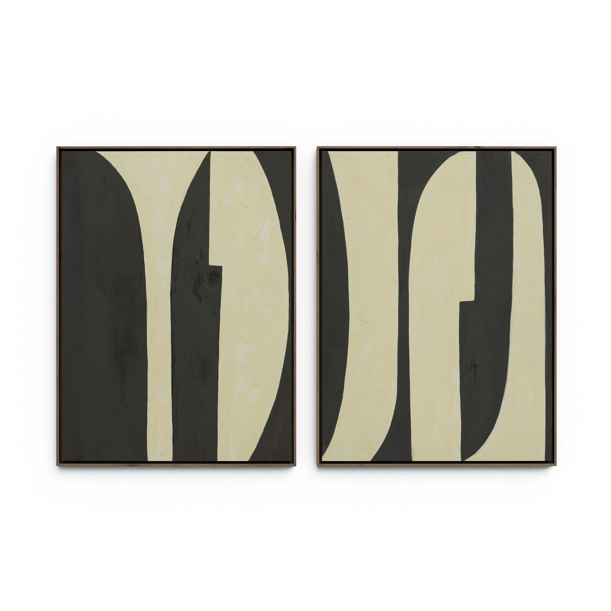 Grecco Diptych by Jess Engle – Rustic Walnut Floater
