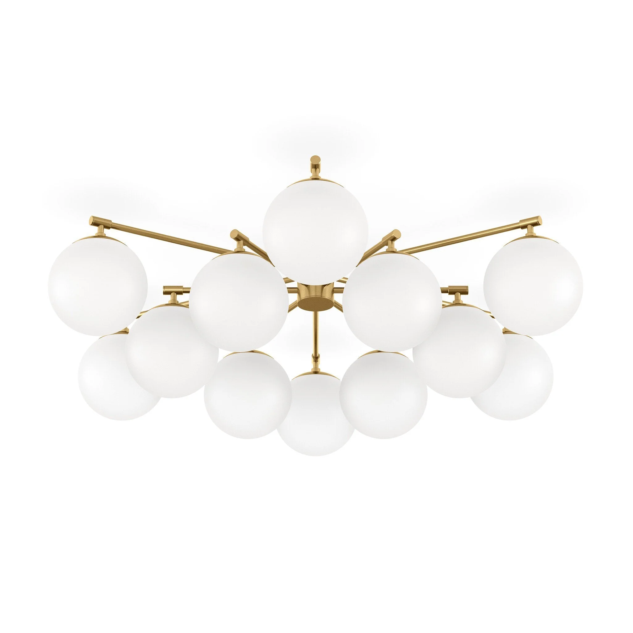 Orion Round Chandelier - Burnished Brass - Image 1