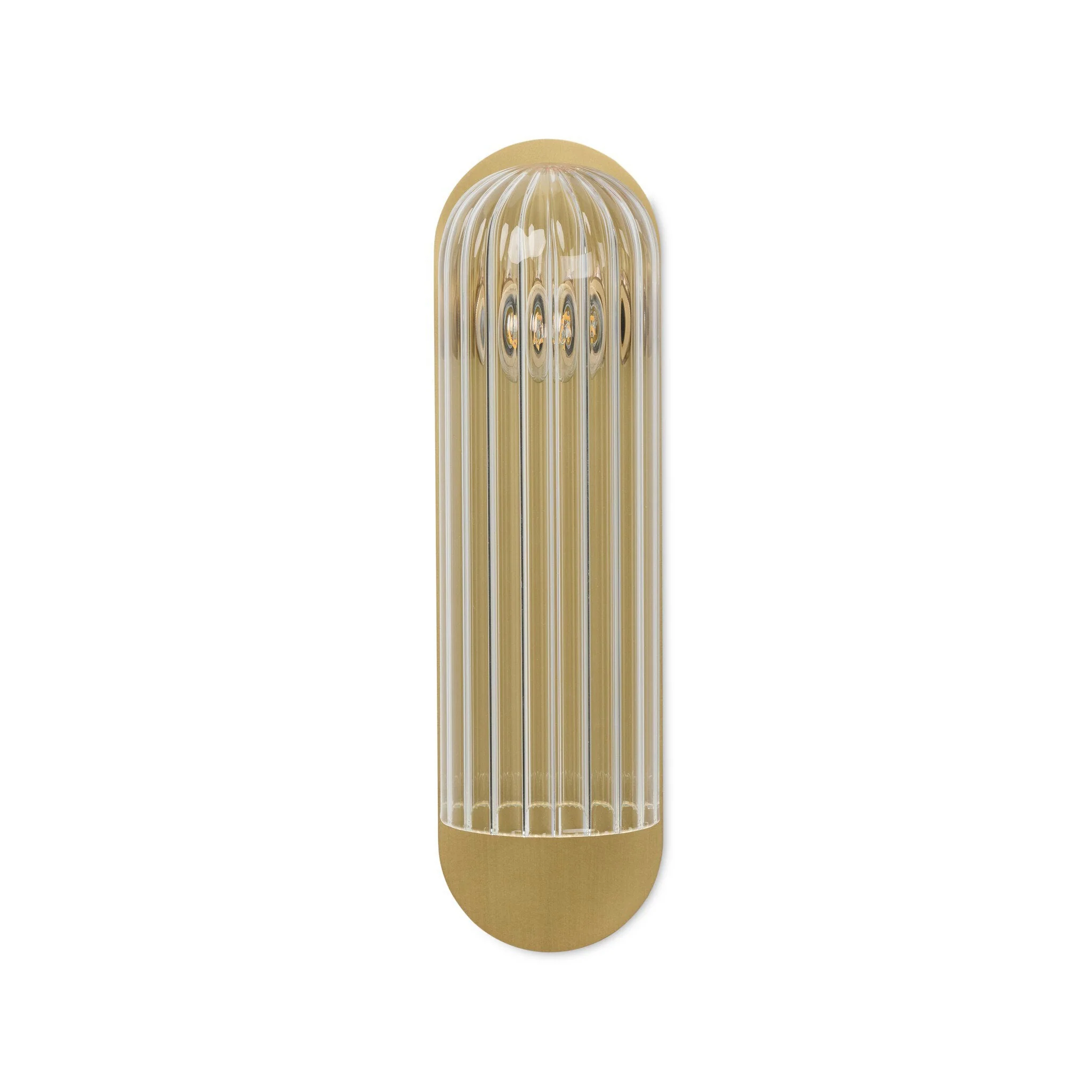 Odyssey Large Sconce - Burnished Brass | Clear Ribbon Glass - Image 3