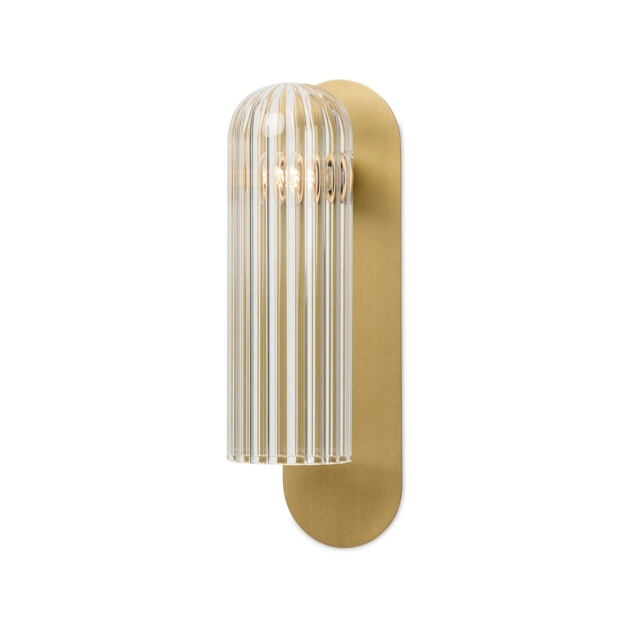 Odyssey Large Sconce - Burnished Brass | Clear Ribbon Glass - Image 2
