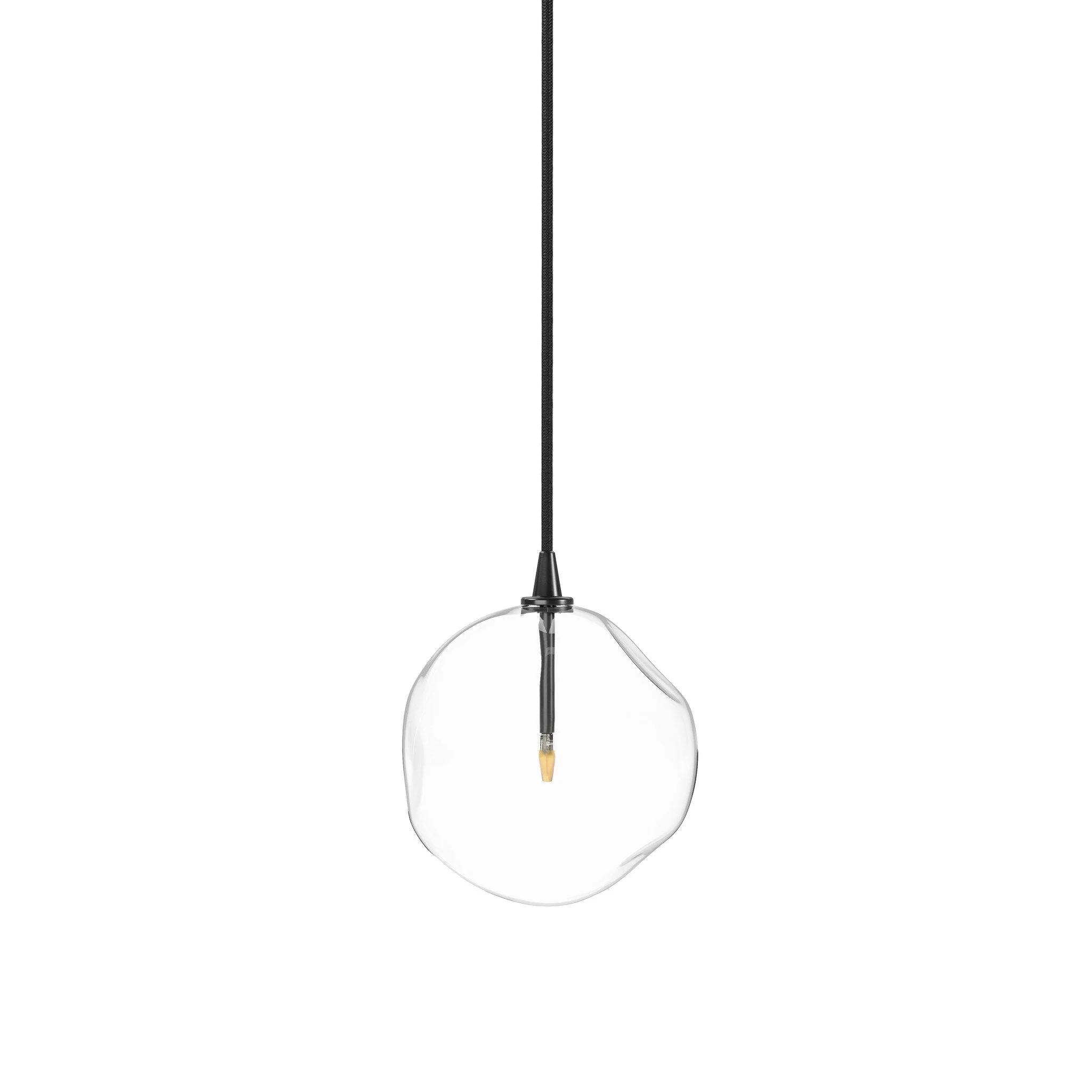 Glass Globe Pendant - Black Gunmetal - Image 1