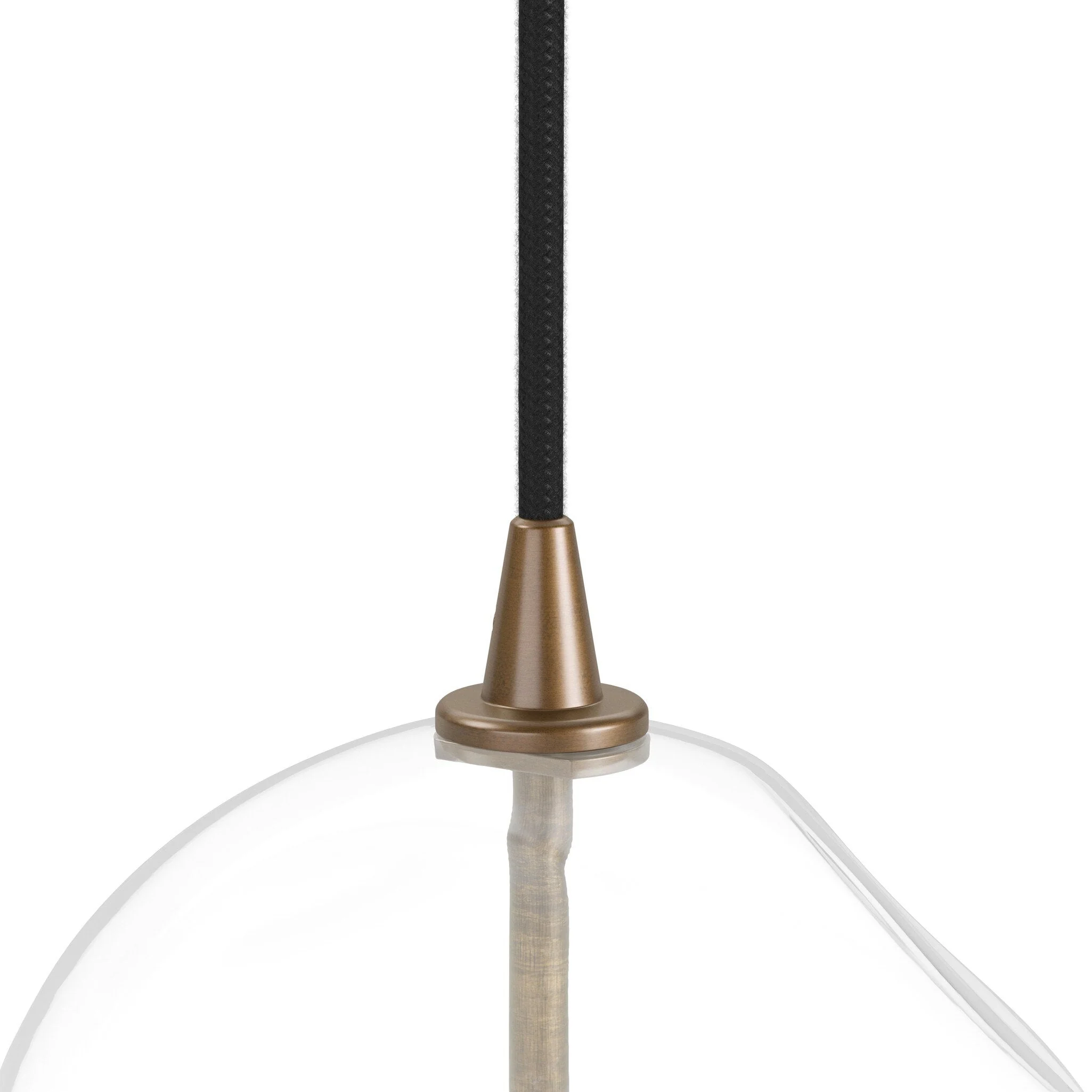 Glass Globe Pendant - Heritage Bronze Brass - Image 3