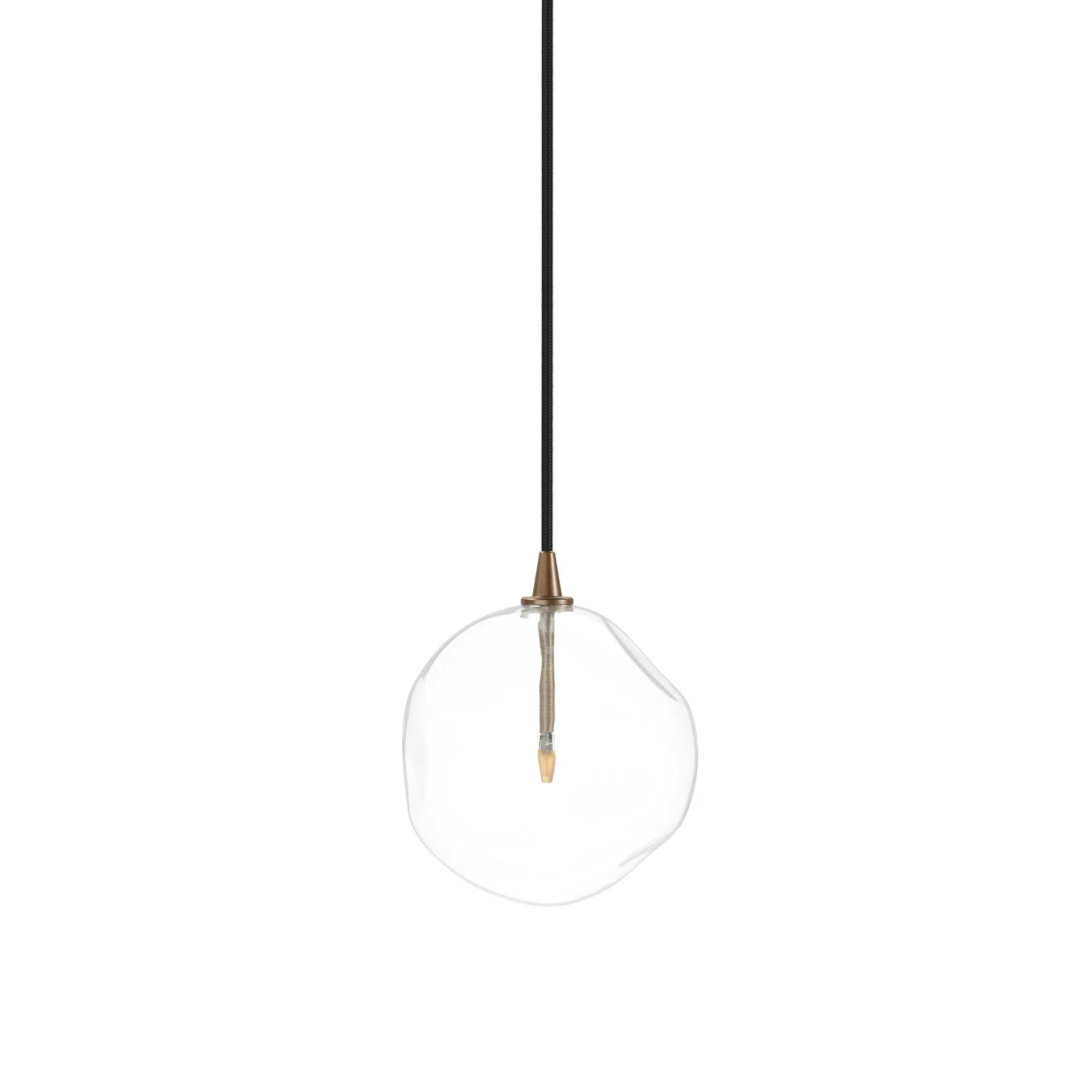 Glass Globe Pendant - Heritage Bronze Brass - Image 1