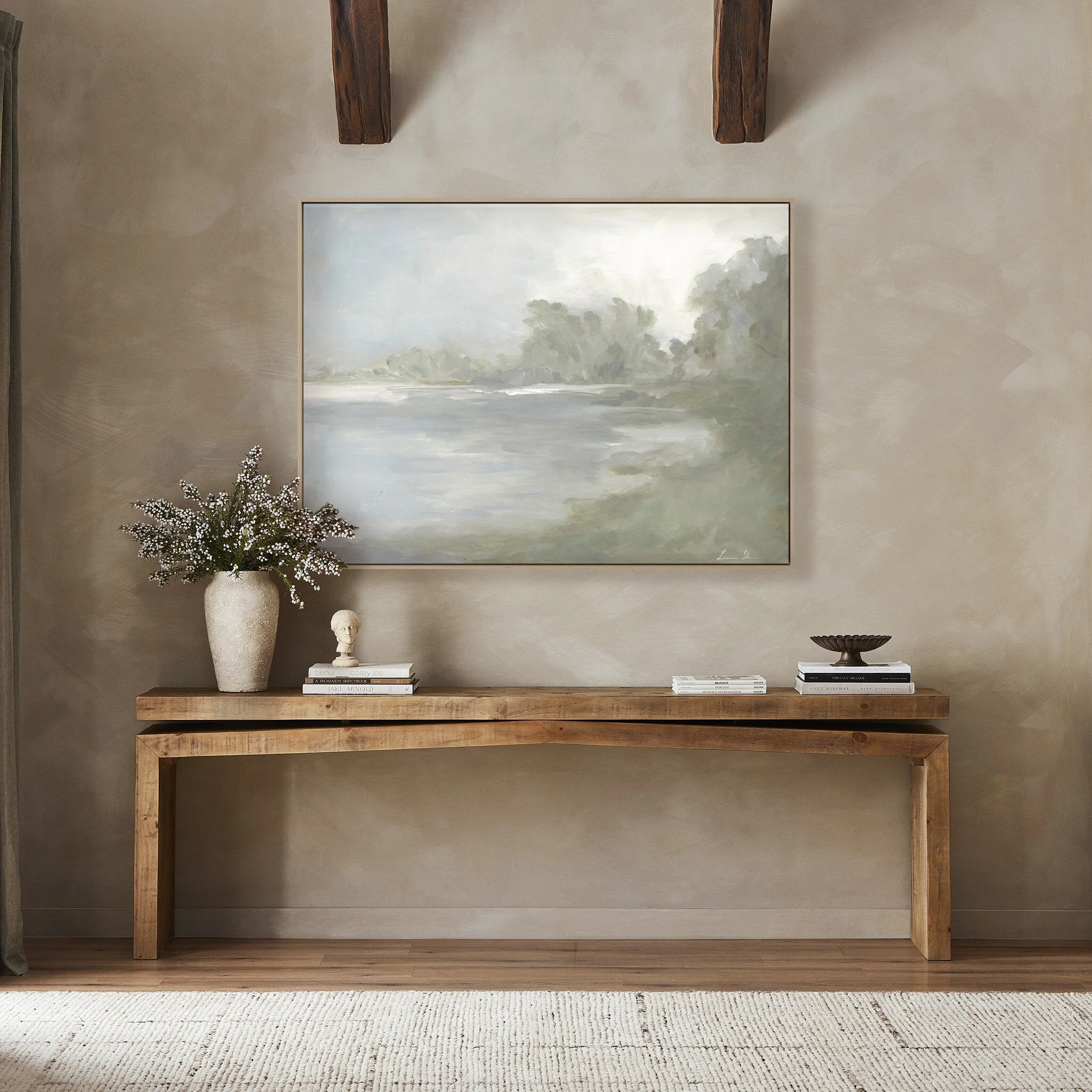 Lake by Lauren Fuhr - Natural Maple Floater - Image 3