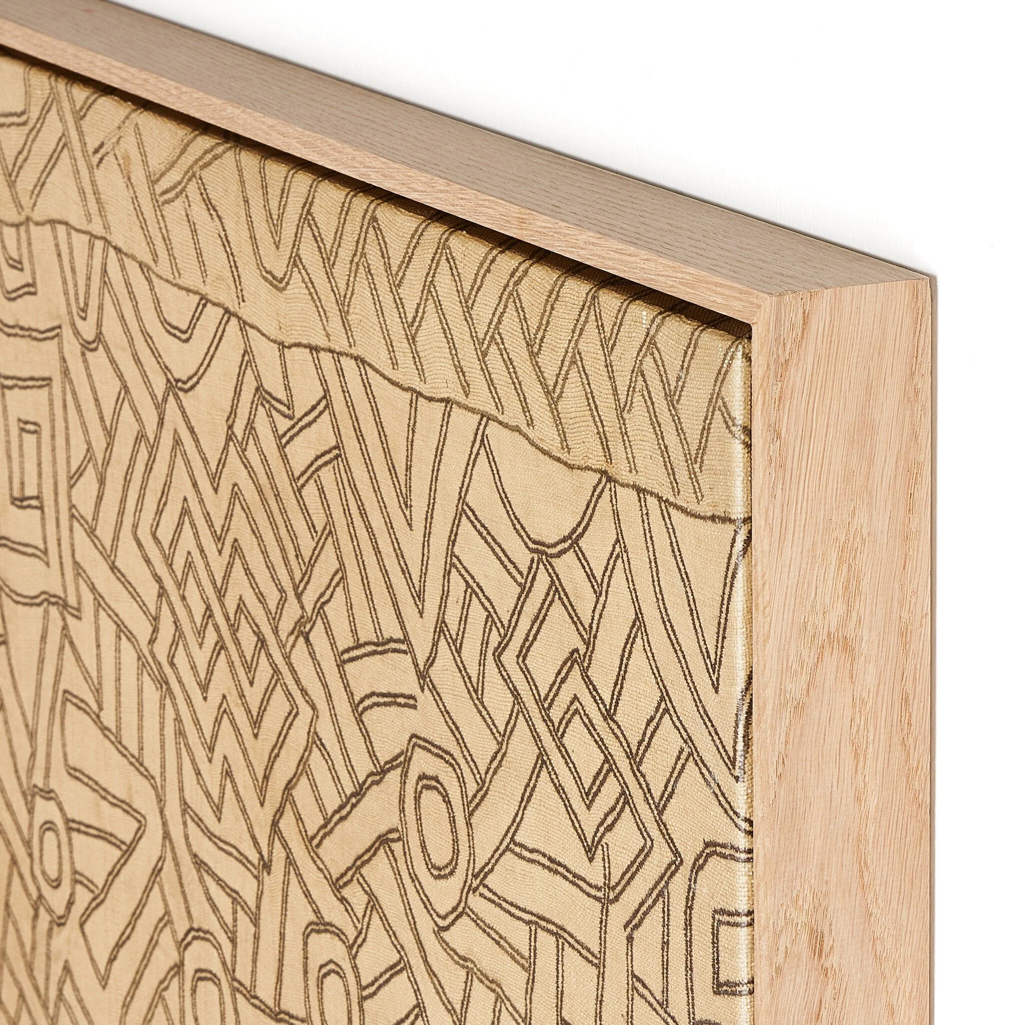 Kuba VI by FH Art Studio - Vertical Grain White Oak Floater - Image 3