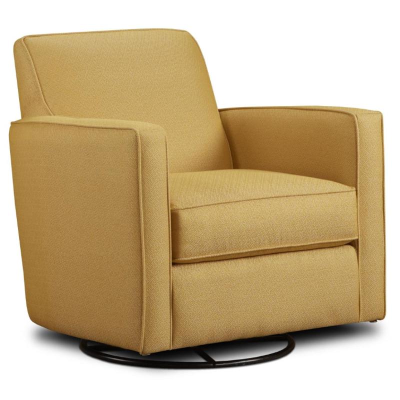 Fusion Furniture Swivel Glider Fabric Accent Chair 402-GGold Mine Citrine - Image 1