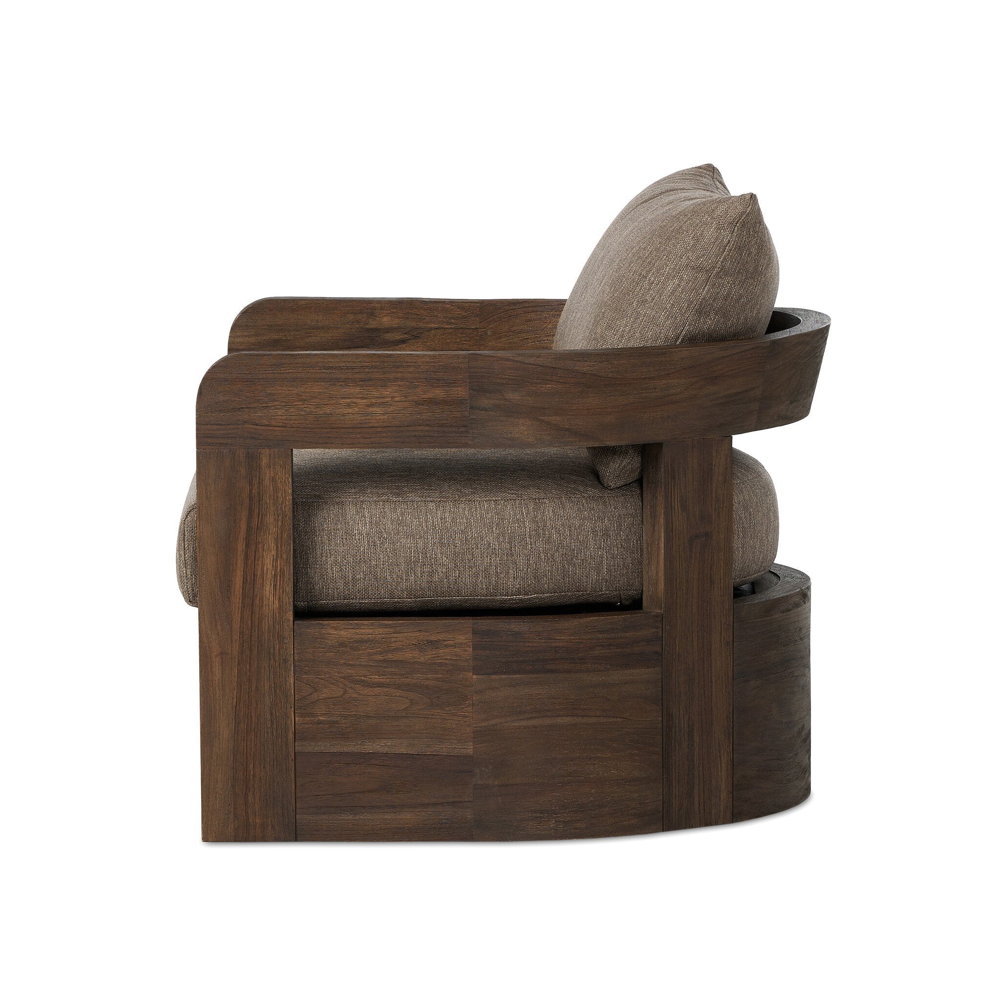 Jackson Outdoor Swivel Chair - Ellor Brown - Image 3