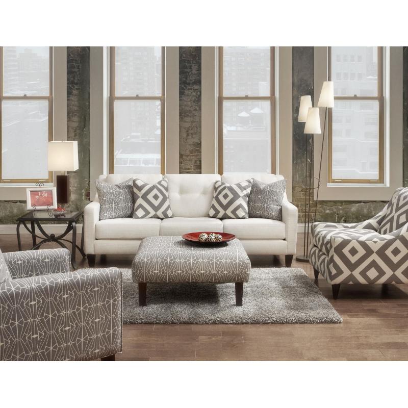 Fusion Furniture Stationary Fabric Accent Chair 592Square Charcoal - Image 2