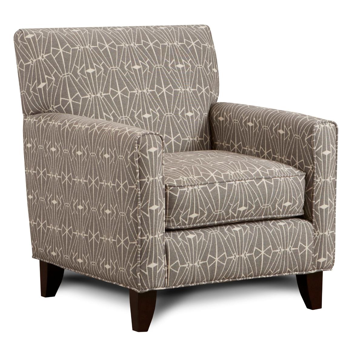 Fusion Furniture Stationary Fabric Accent Chair 702Emblem Charcoal - Image 1