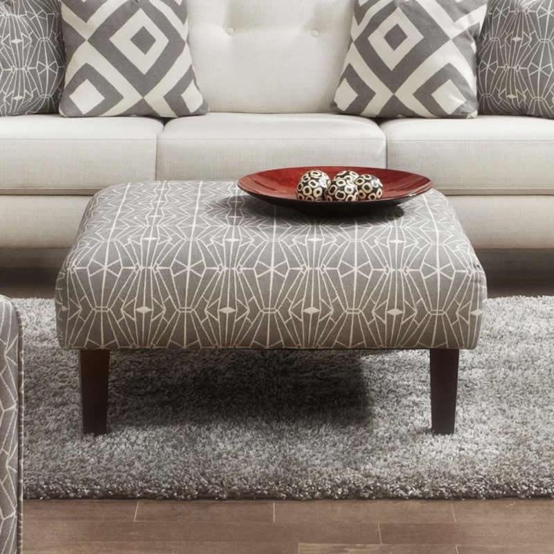 Fusion Furniture Fabric Ottoman 159 EMBLEM CHARCOAL - Image 2