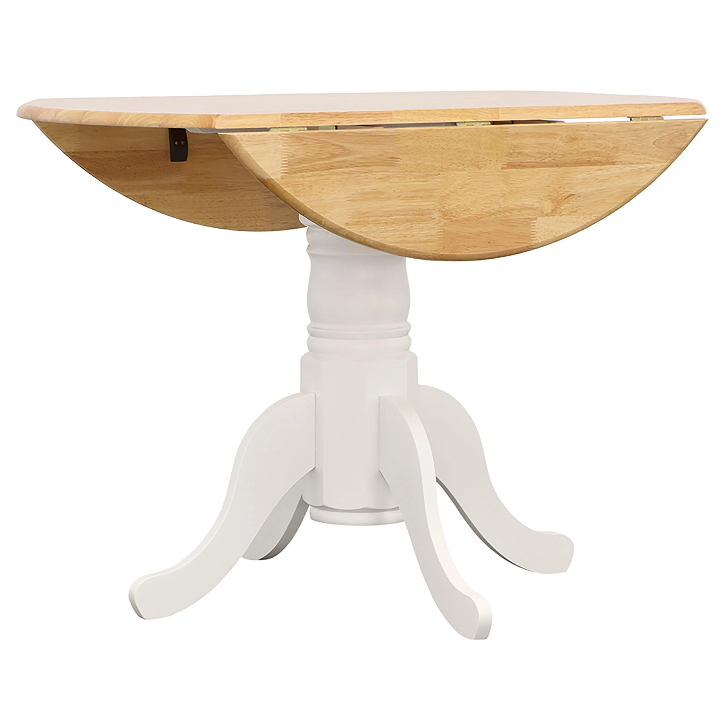 Coaster Furniture Allison 4241 Round 40-inch Drop Leaf Extension Dining Table - White - Image 2