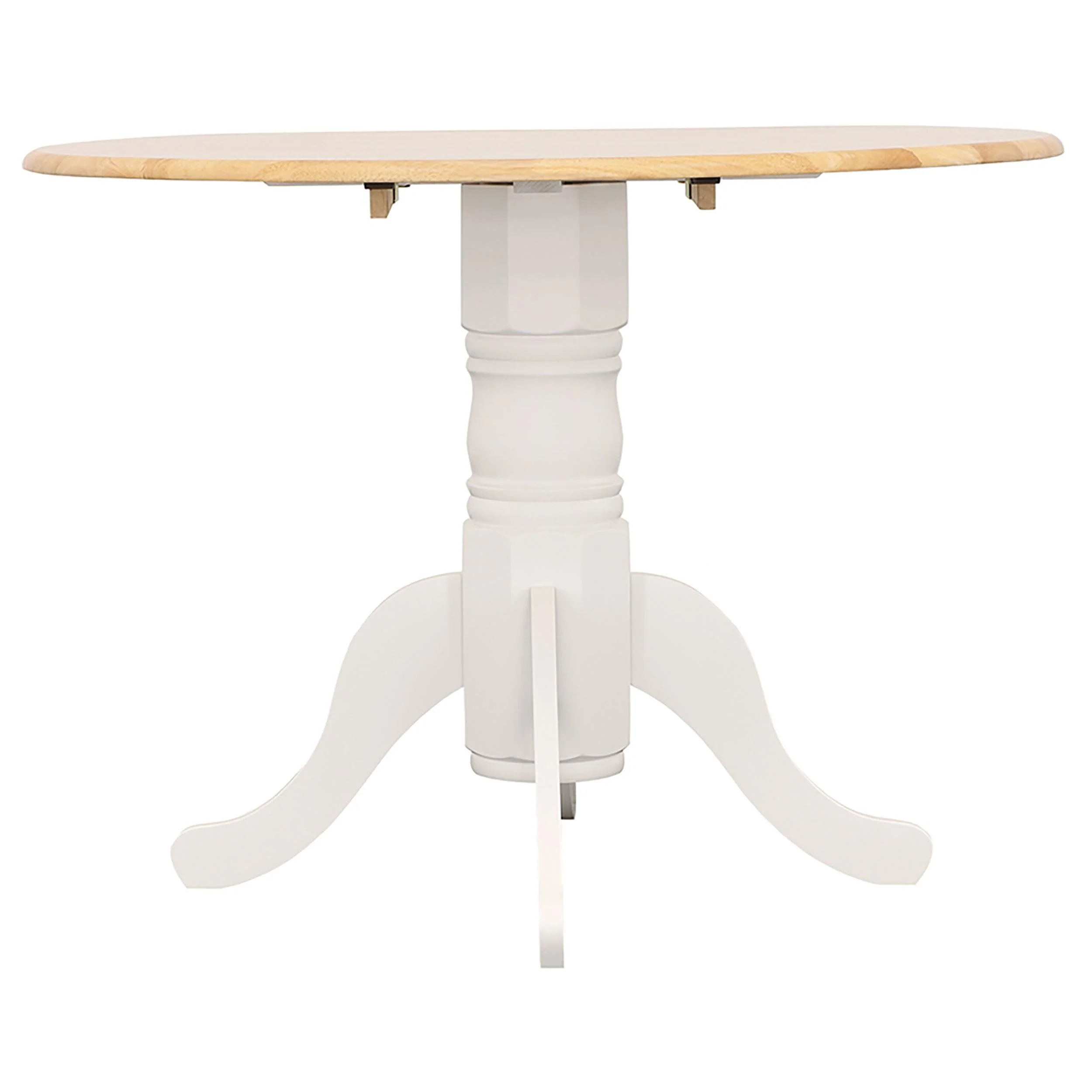 Coaster Furniture Allison 4241 Round 40-inch Drop Leaf Extension Dining Table - White - Image 3