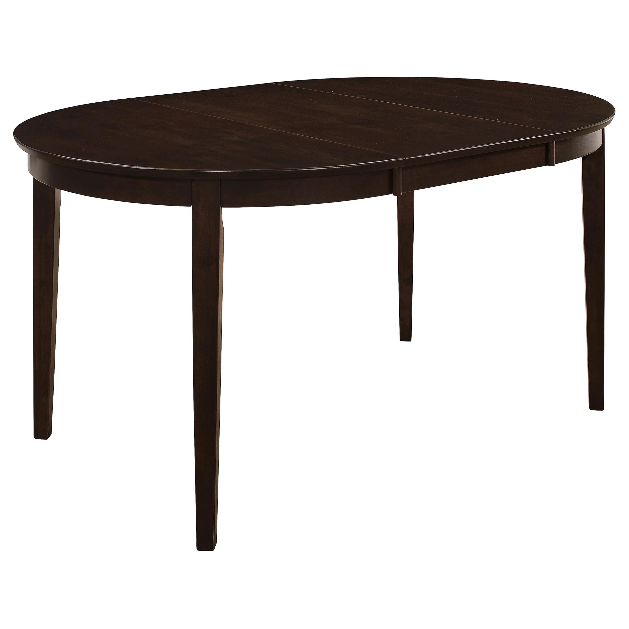 Coaster Furniture Gabriel 100770 Oval 60-inch Extension Leaf Dining Table - Cappuccino - Image 1