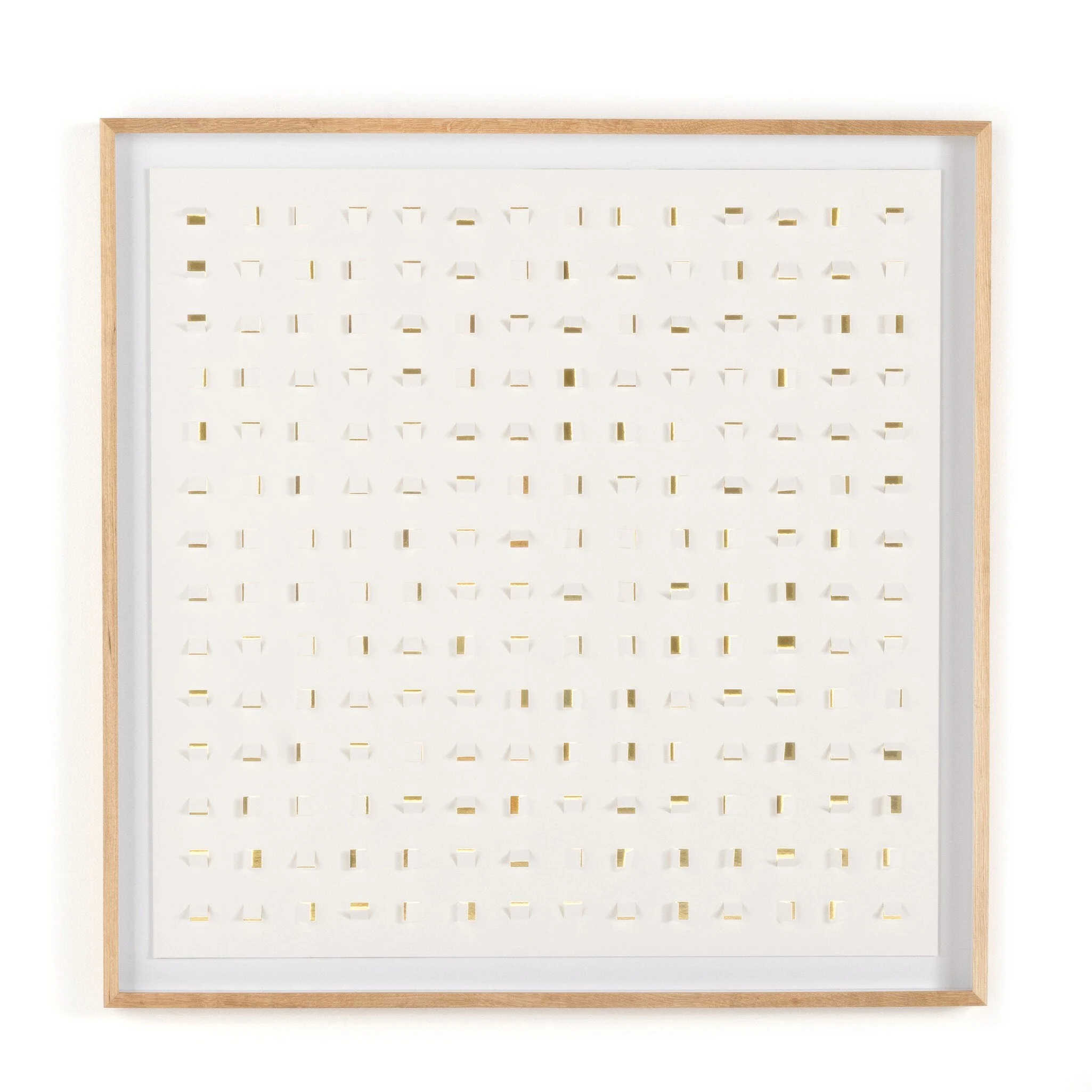 See Through Gold by FH Art Studio - Vertical Grain 2.5 White Oak | 48" x 48" - Image 1