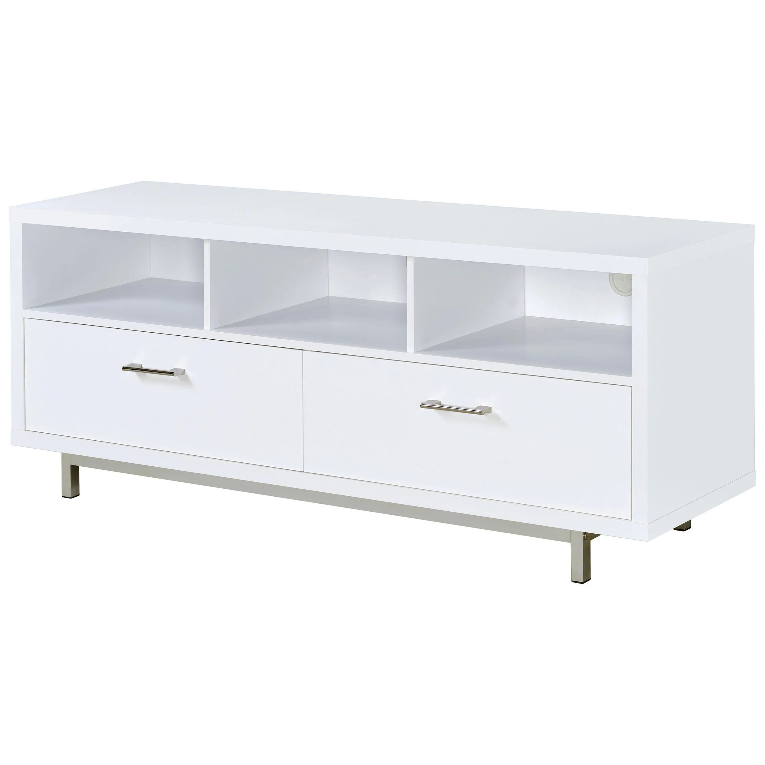 Coaster Furniture Casey 701972 2-Drawer Engineered Wood 60" TV Stand - White - Image 3