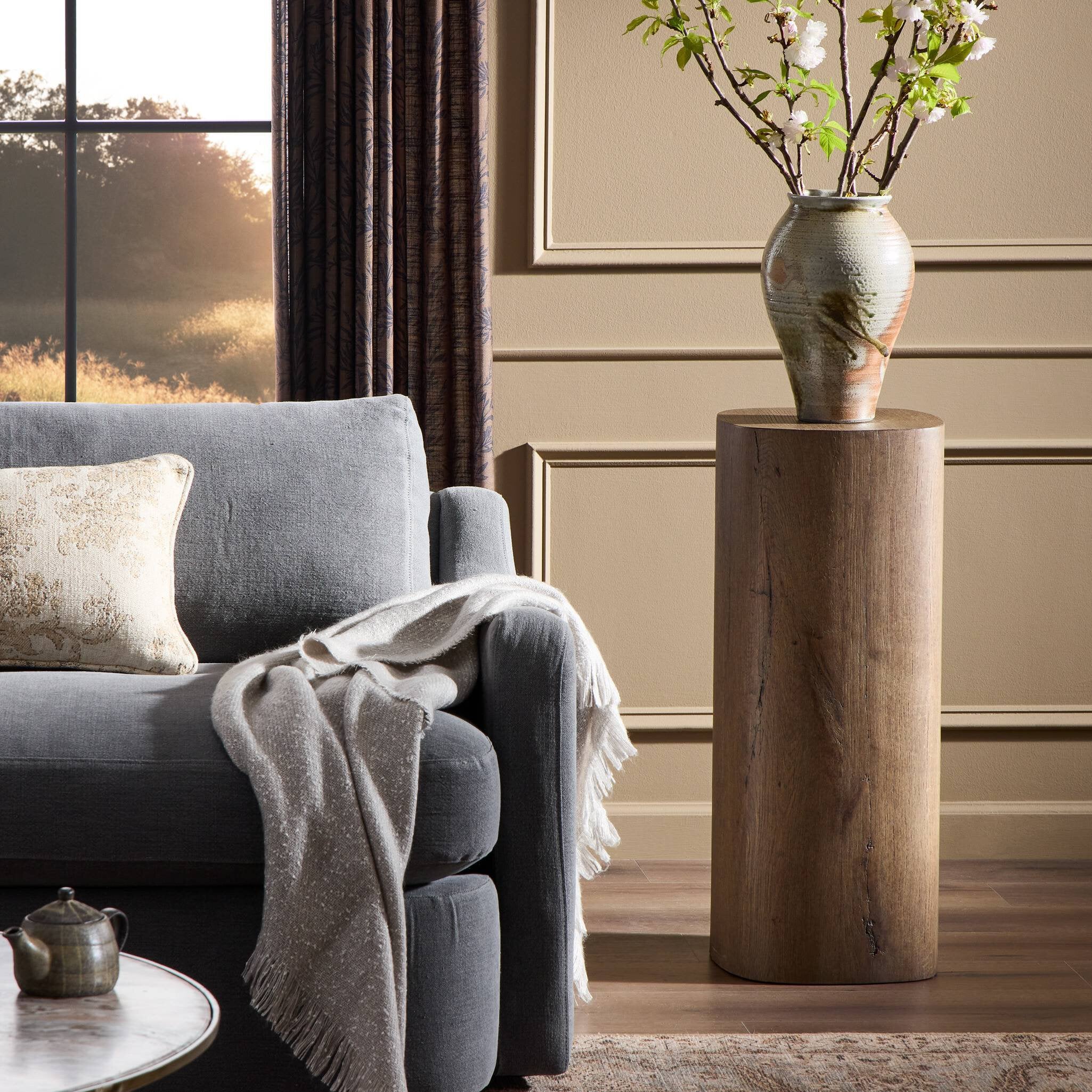 Tycho Pedestal - Brown Oak Veneer | 30" - Image 3