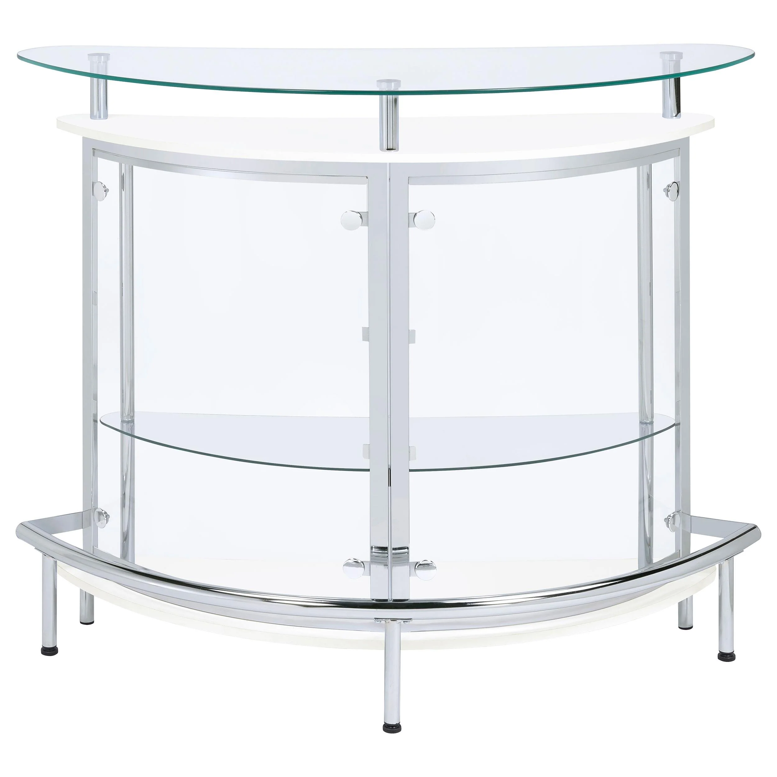 Coaster Furniture Amarillo 101066 Freestanding Glass Top Home Bar Wine Cabinet - White - Image 2