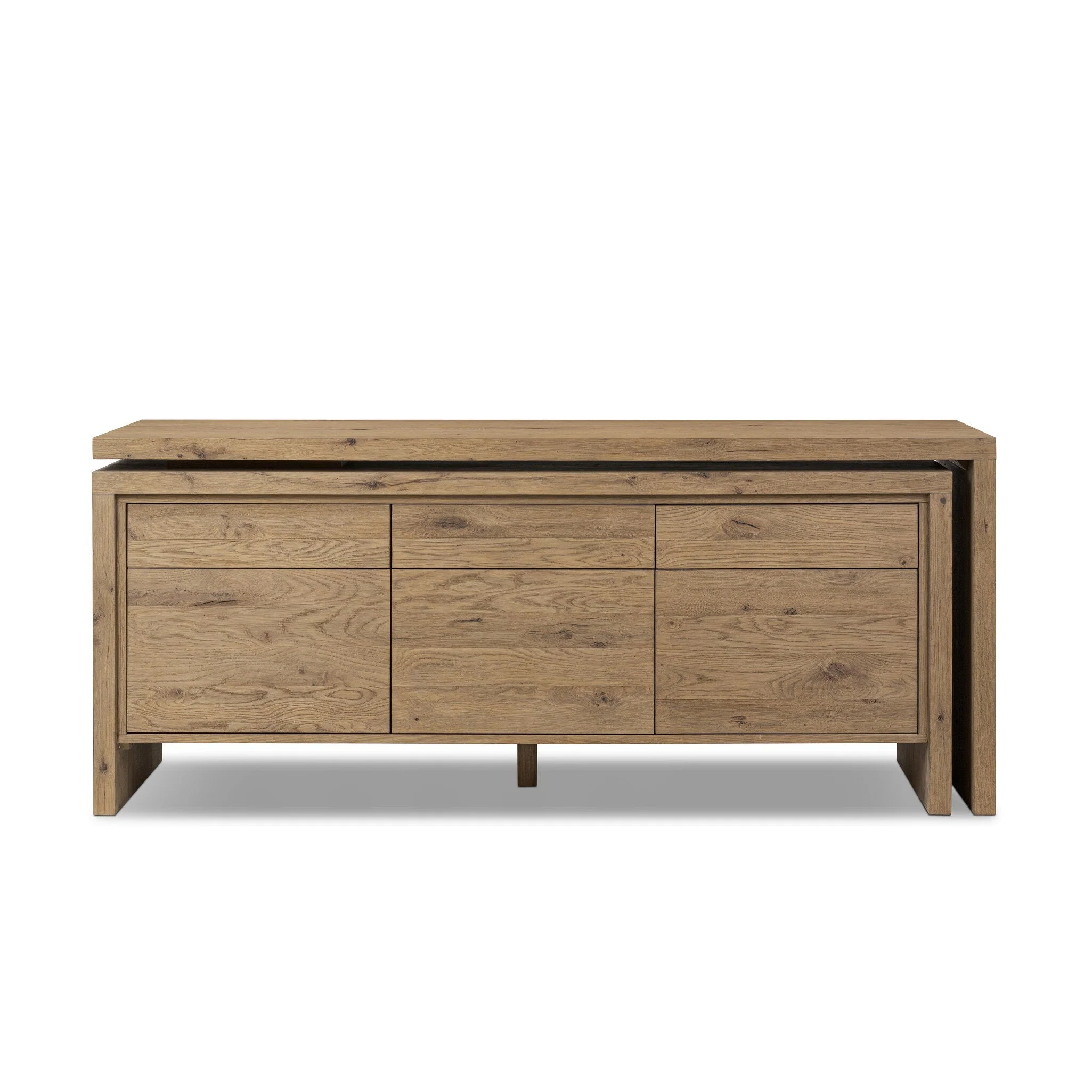 Noah Rotating Desk - Aged Smoked Oak Resawn - Image 1