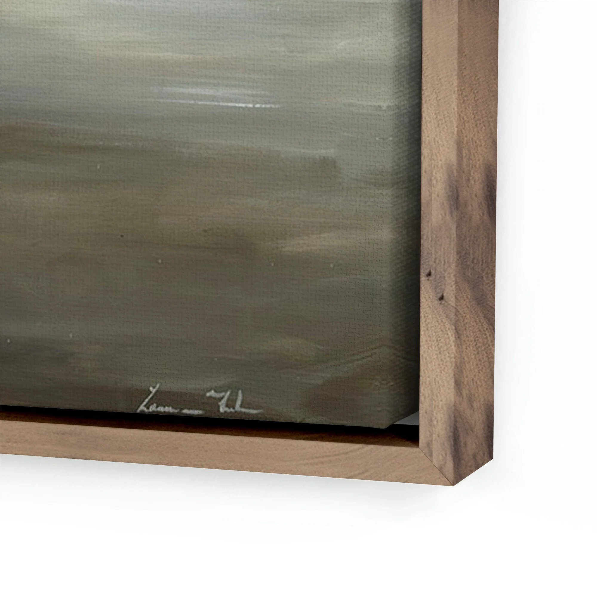 Morning II by Lauren Fuhr	 - Rustic Walnut Floater - Image 2