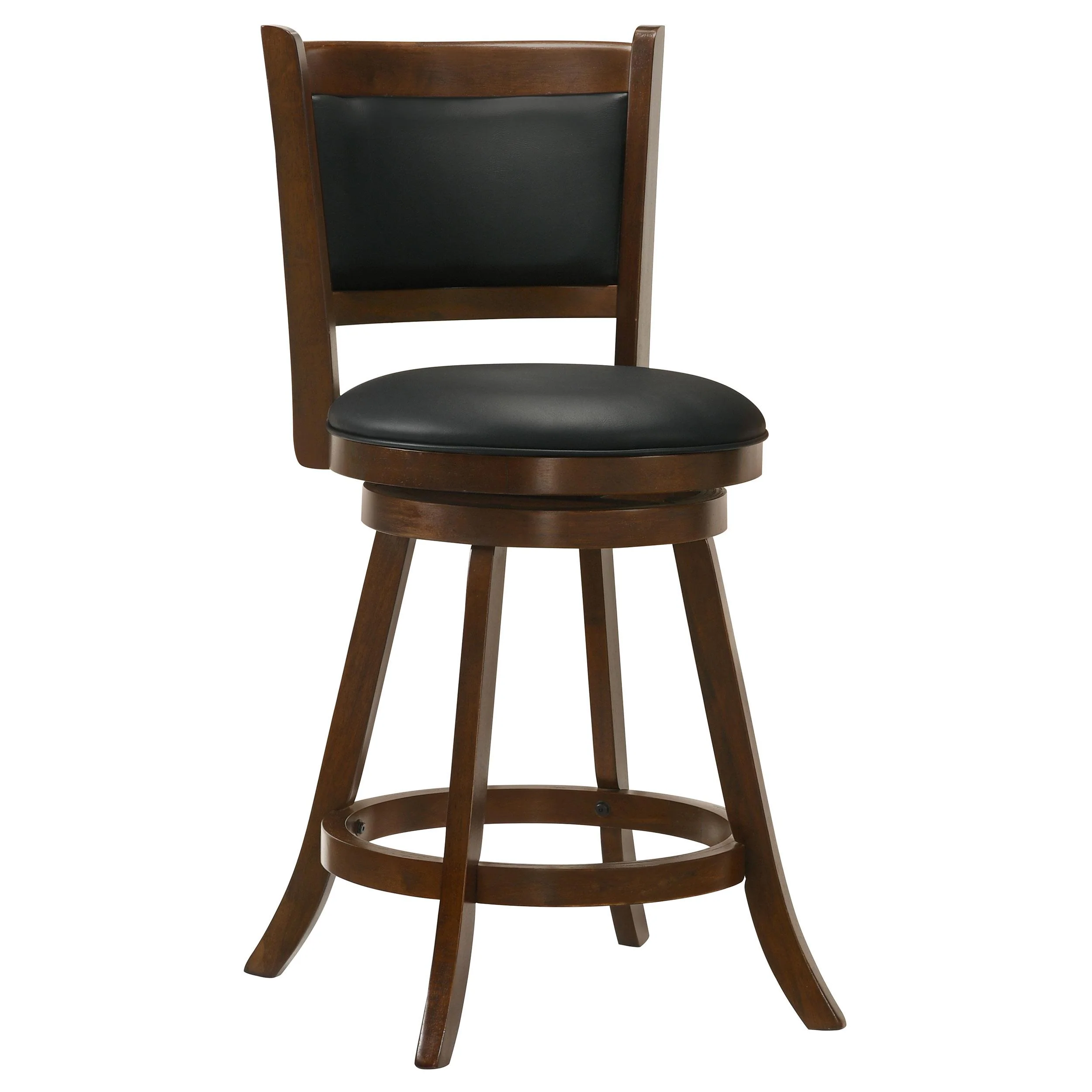 Coaster Furniture Broxton 101919 Upholstered Swivel Counter Chair – Chestnut (Set of 2)