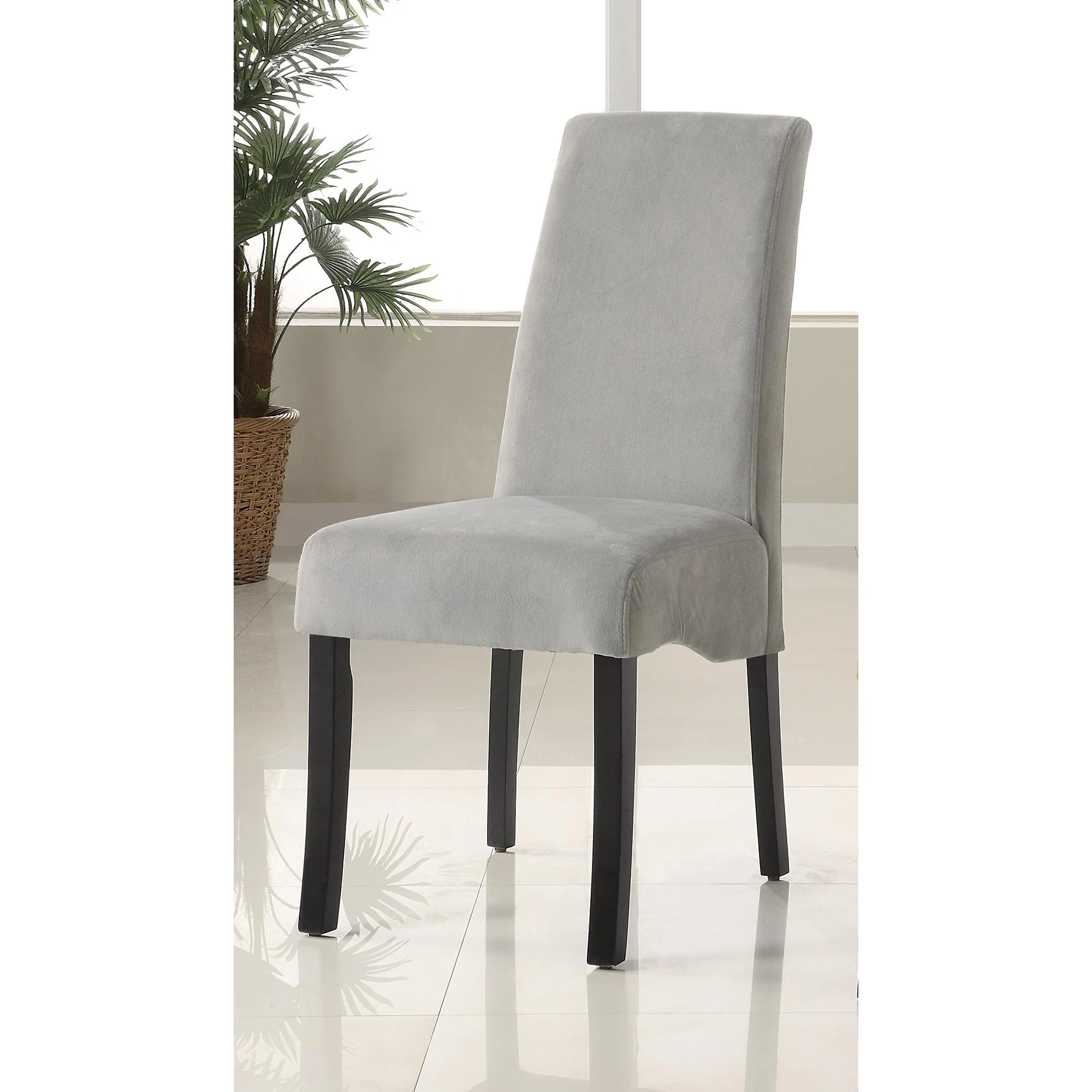 Coaster Furniture Stanton 102062 Velvet Upholstered Dining Side Chair - Grey (Set of 2) - Image 1