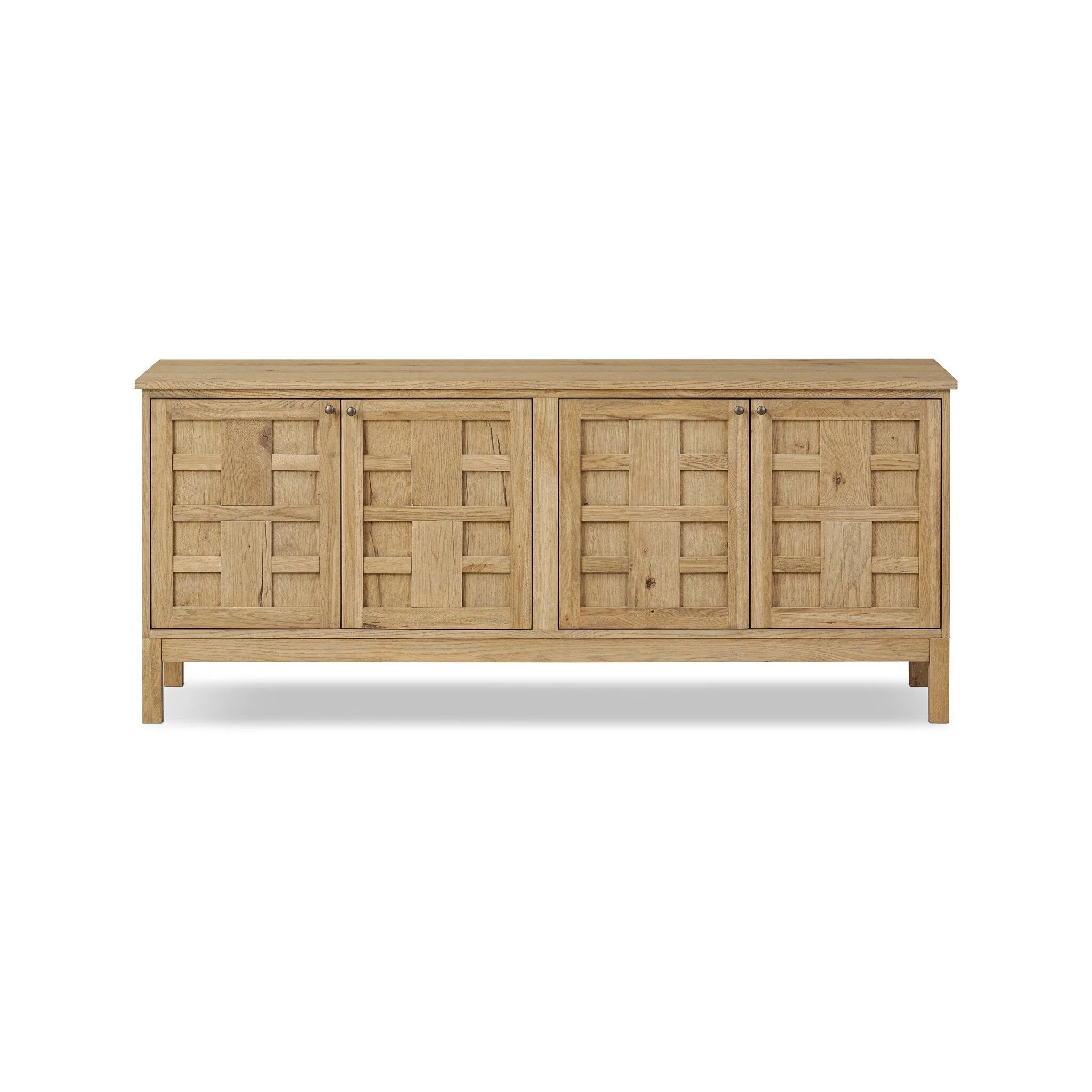 Alessio Media Console – Aged Natural Oak Veneer