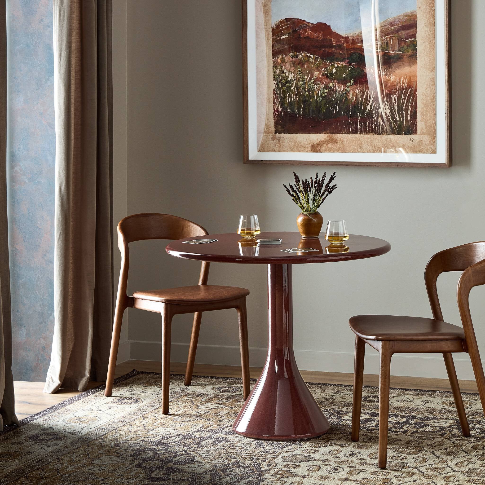 Vernon Dining Table - Smooth Red Concrete - Image 2