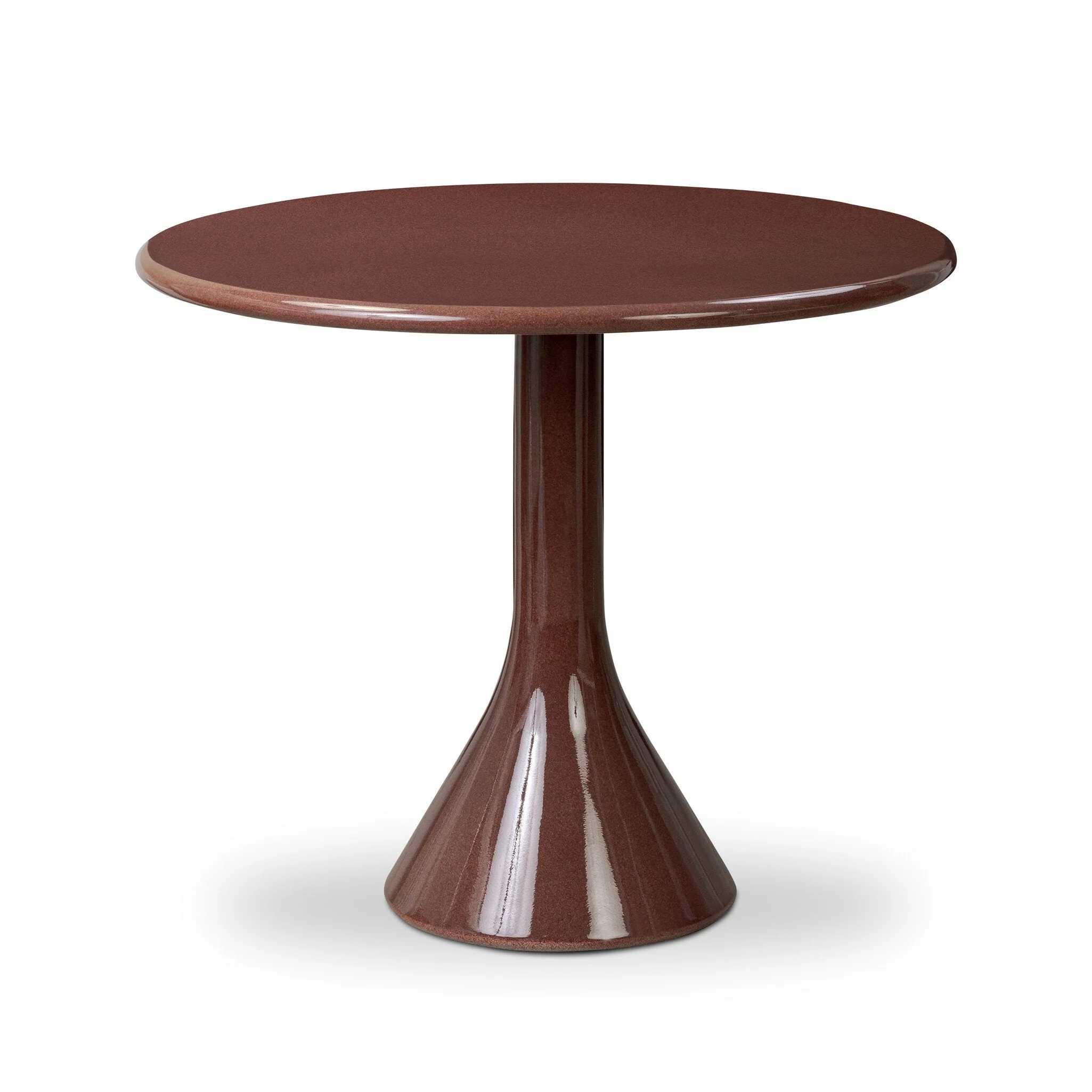 Vernon Dining Table - Smooth Red Concrete - Image 1