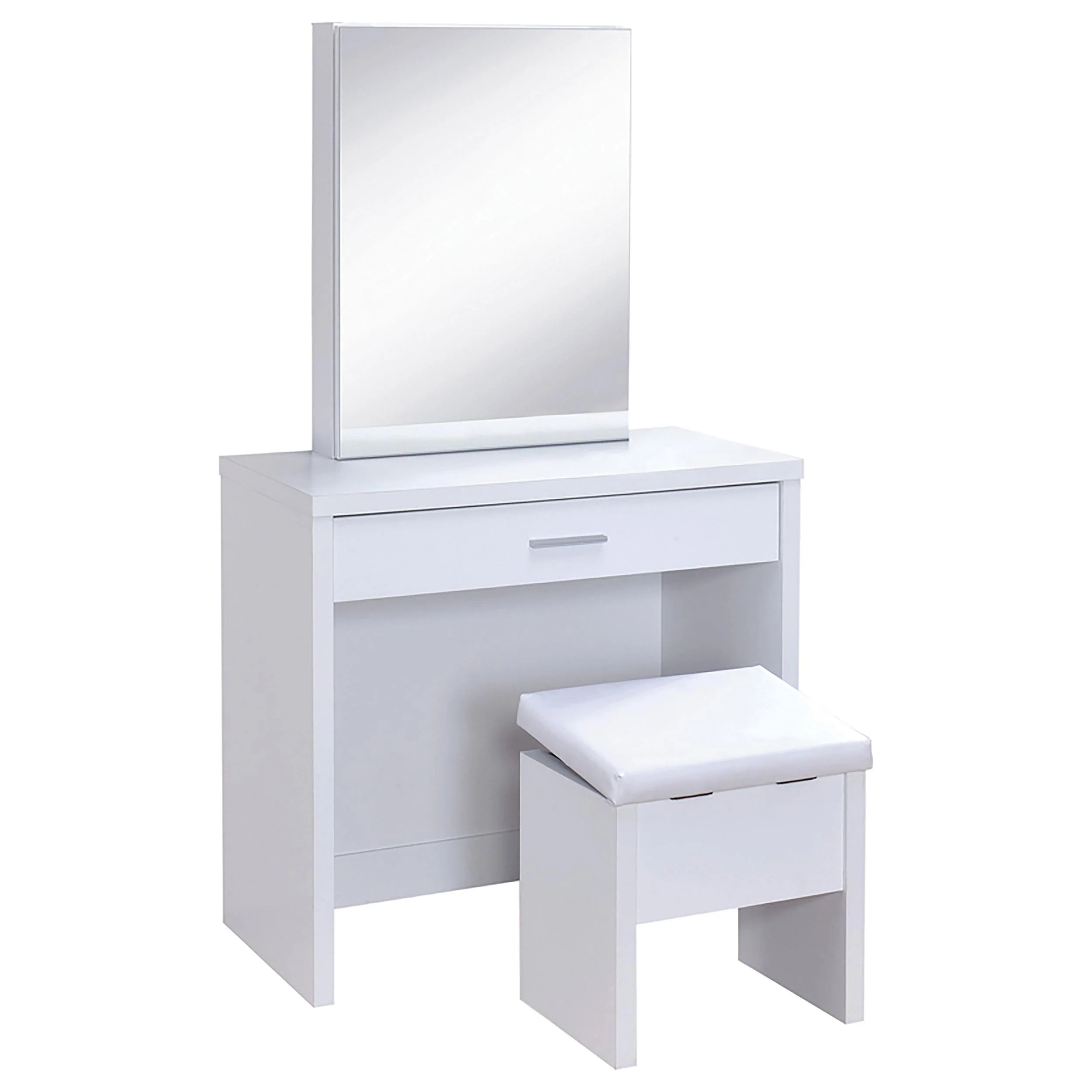 Coaster Furniture Harvey 300290 Vanity Set with Lift-Top Stool - White - Image 1