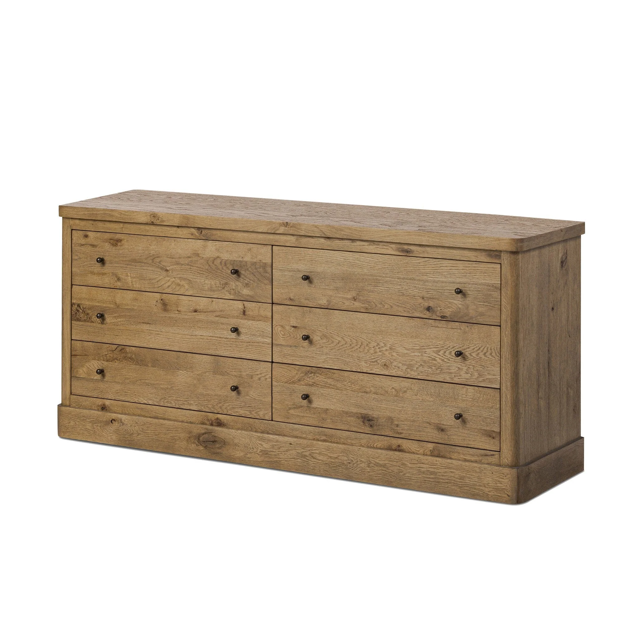Grand 6 Drawer Dresser - Honey  Brown Oak Veneer - Image 2