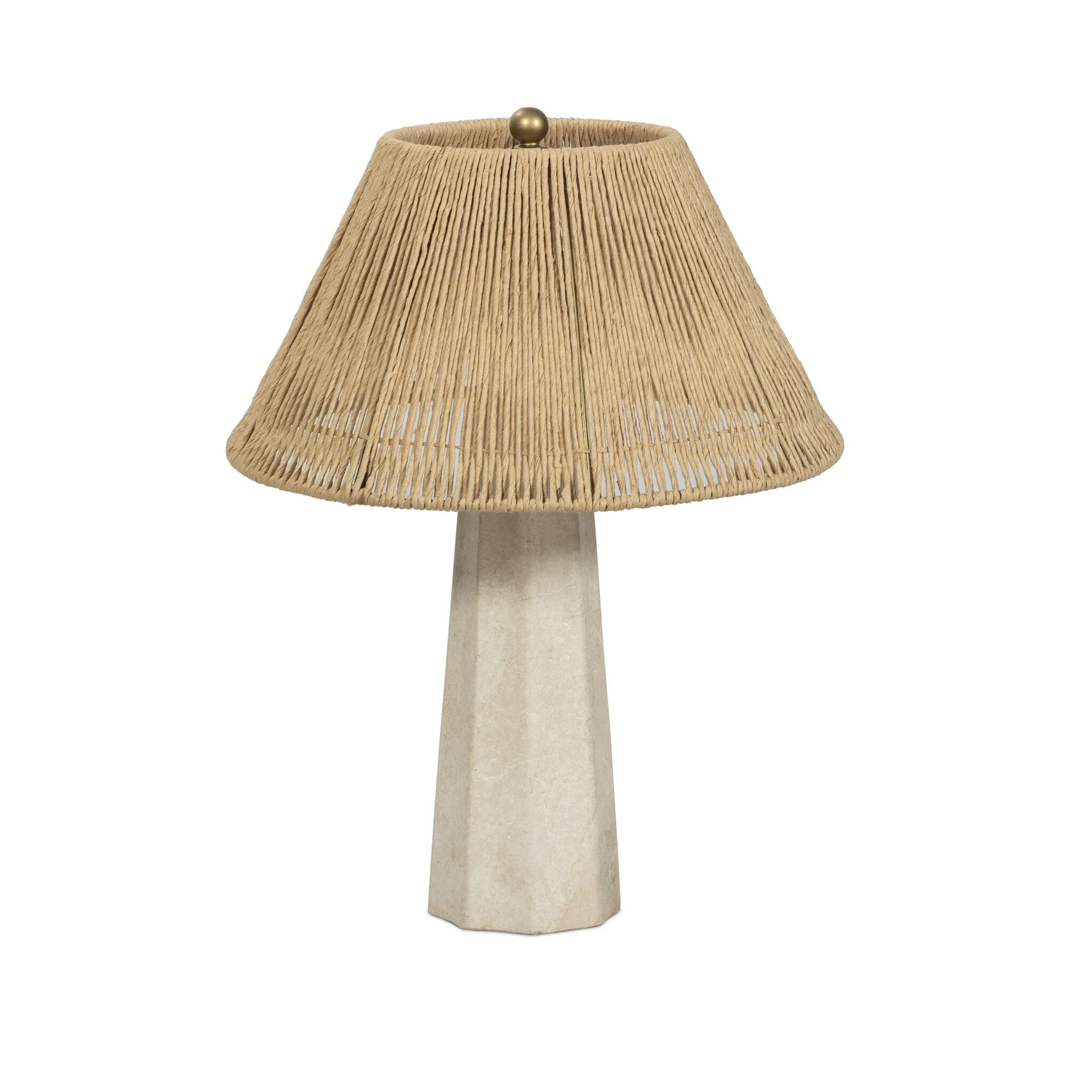 Astra Table Lamp - Cream Italian Marble - Image 1