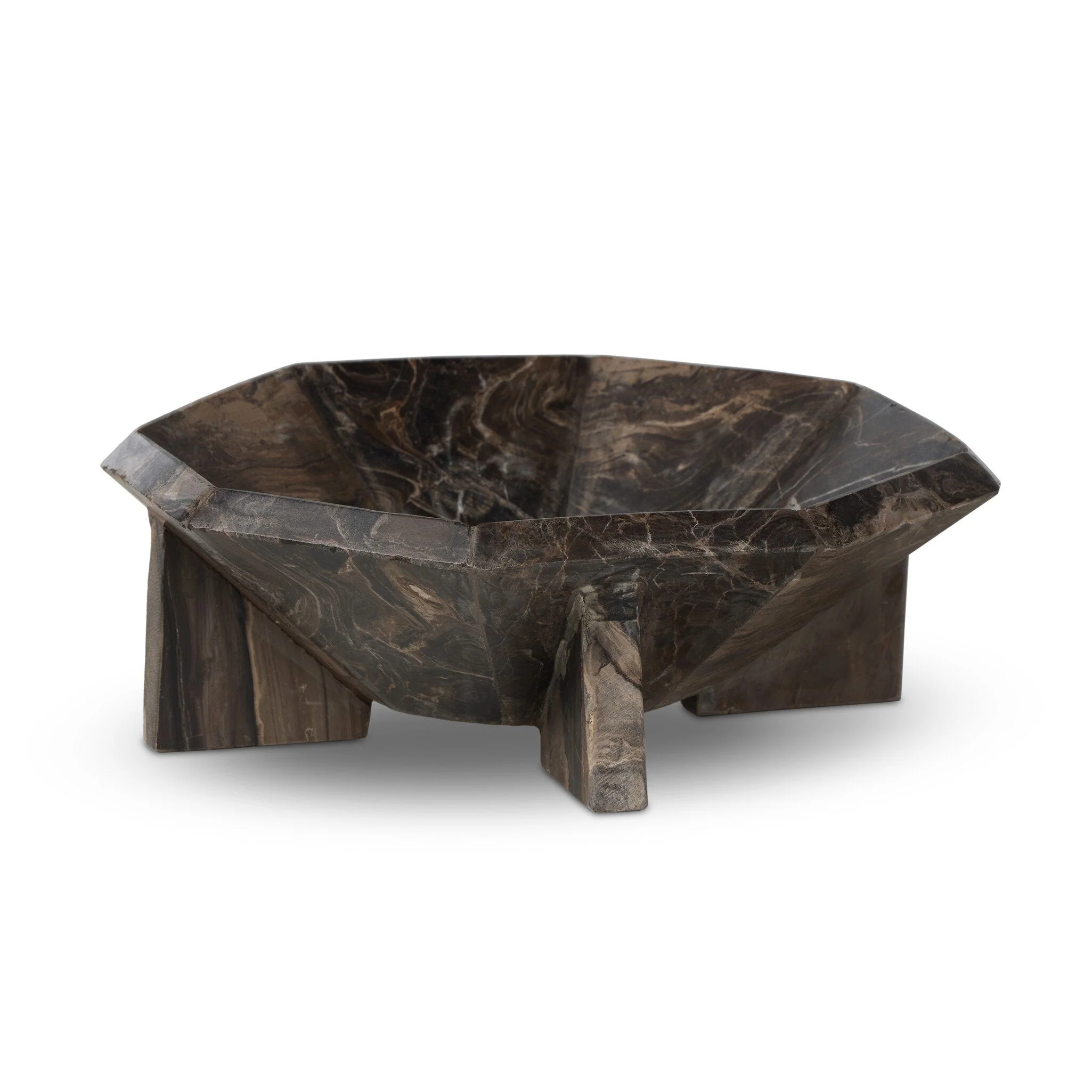 Kasa Bowl – Rocky Brown Marble