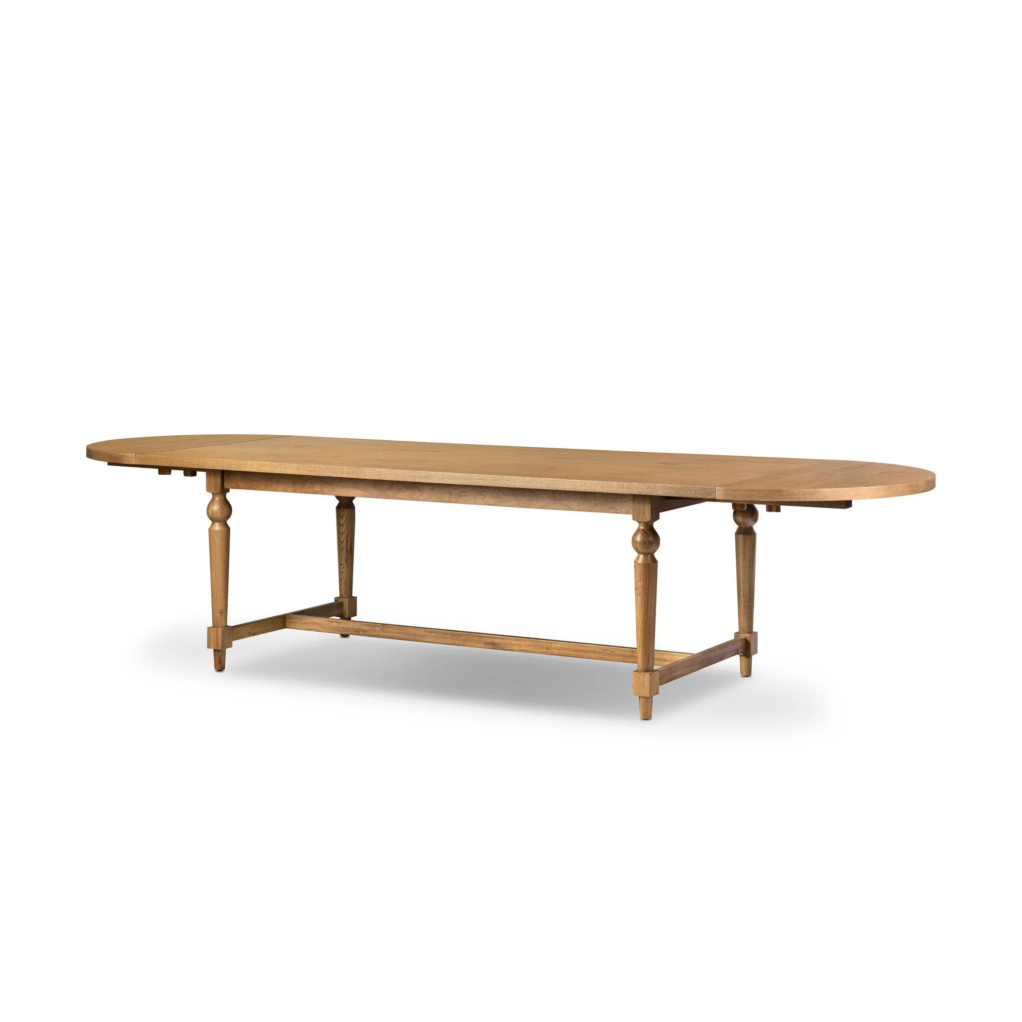 Blinn Oval Leaf Extension Dining Table - Worn Oak Veneer - Image 2
