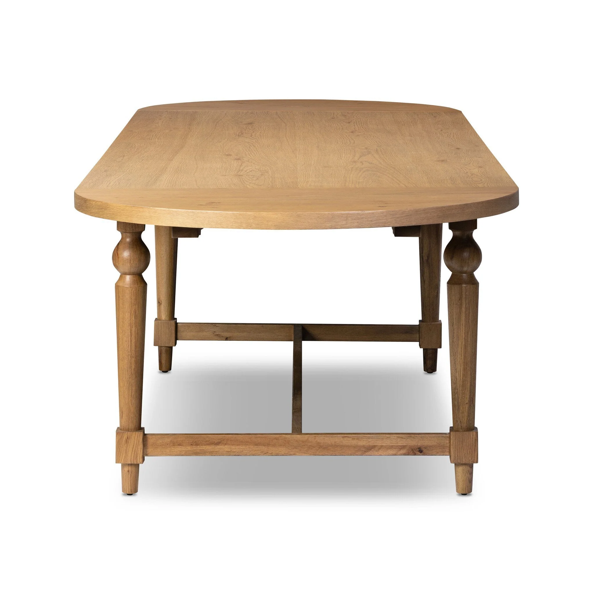 Blinn Oval Leaf Extension Dining Table - Worn Oak Veneer - Image 3
